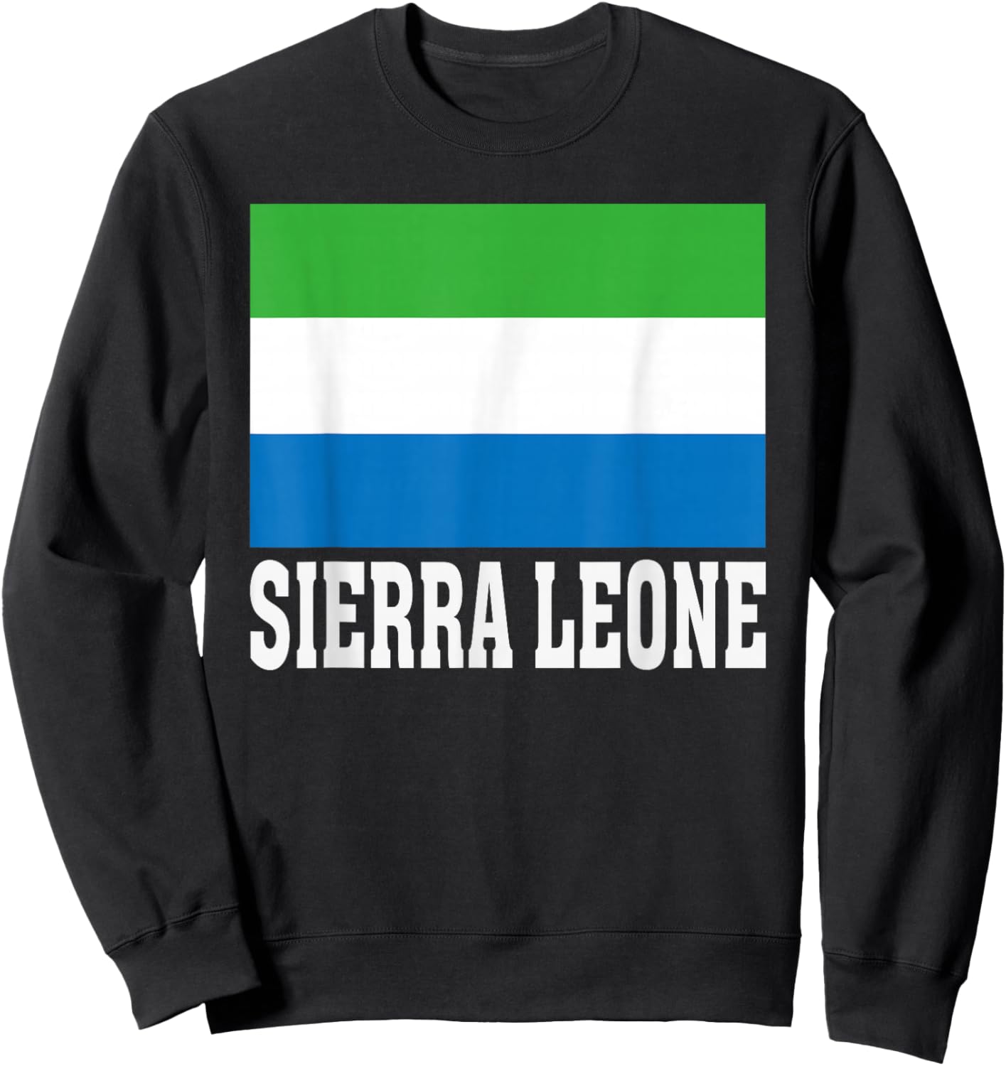 Sierra Leone Flag Patriotic National Roots Souvenir Sweatshirt - Sweatshirt | Black