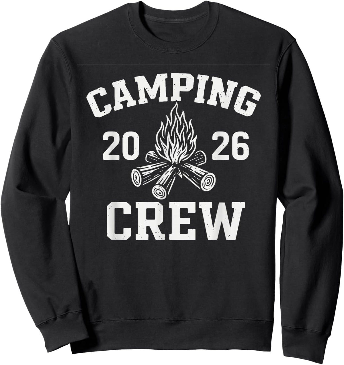 Retro Group Camper Trip Family Matching Camping Crew 2026 Sweatshirt - Sweatshirt | Black
