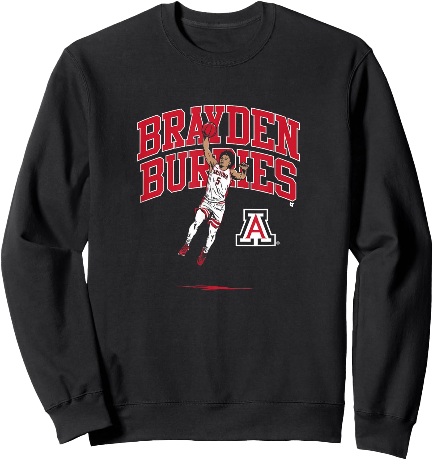 Air Brayden Burries - Arizona Wildcats Basketball Sweatshirt - Sweatshirt | Black