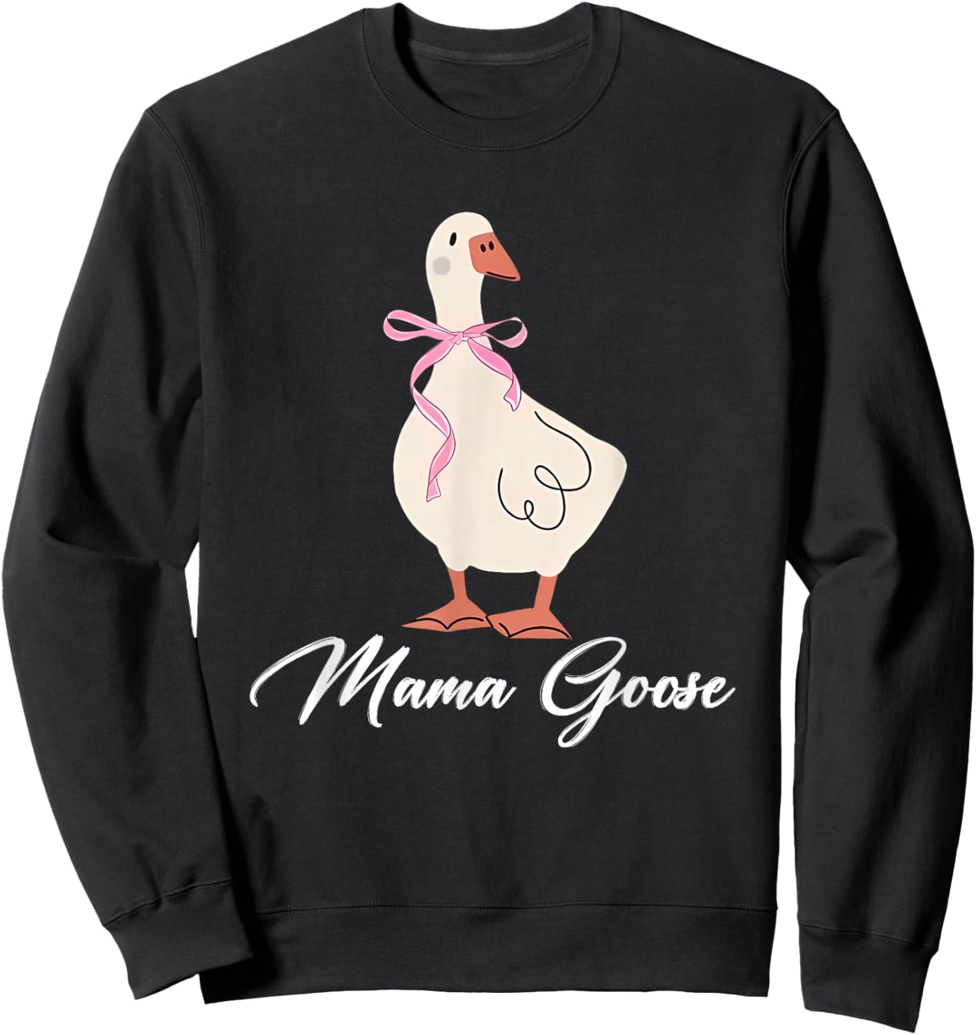Silly Daddy Goose and Silly Mama Goose Matching Goose Family Sweatshirt - Sweatshirt | Black