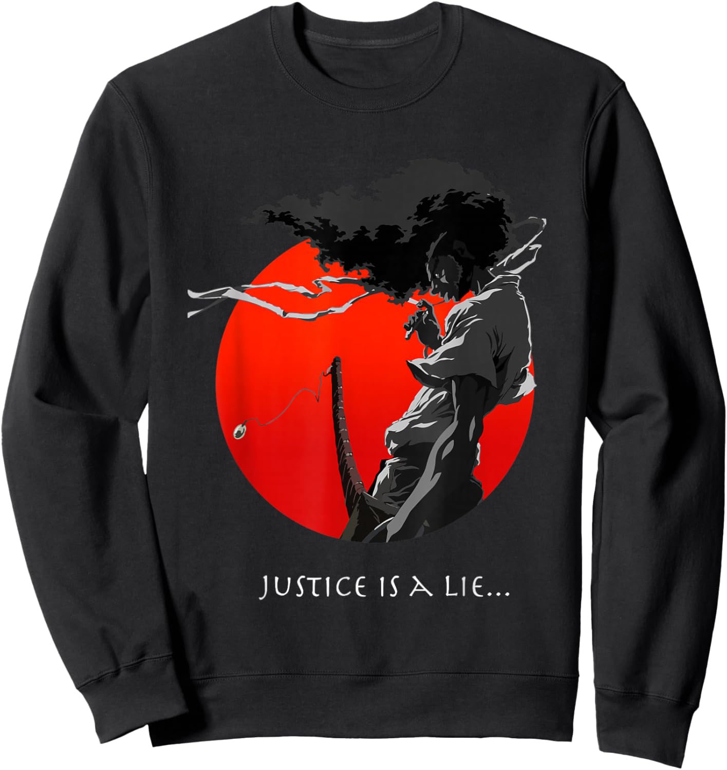Afro Samurai Anime Japanese Bushido Warrior Streetwear Sweatshirt - Sweatshirt | Black