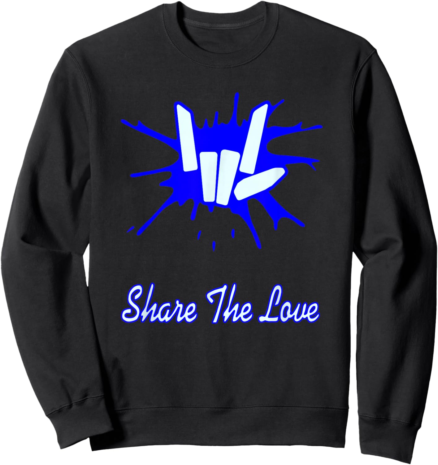 Sharer Share The Love Birthday Gifts for Kids and Youth Sweatshirt - Sweatshirt | Black