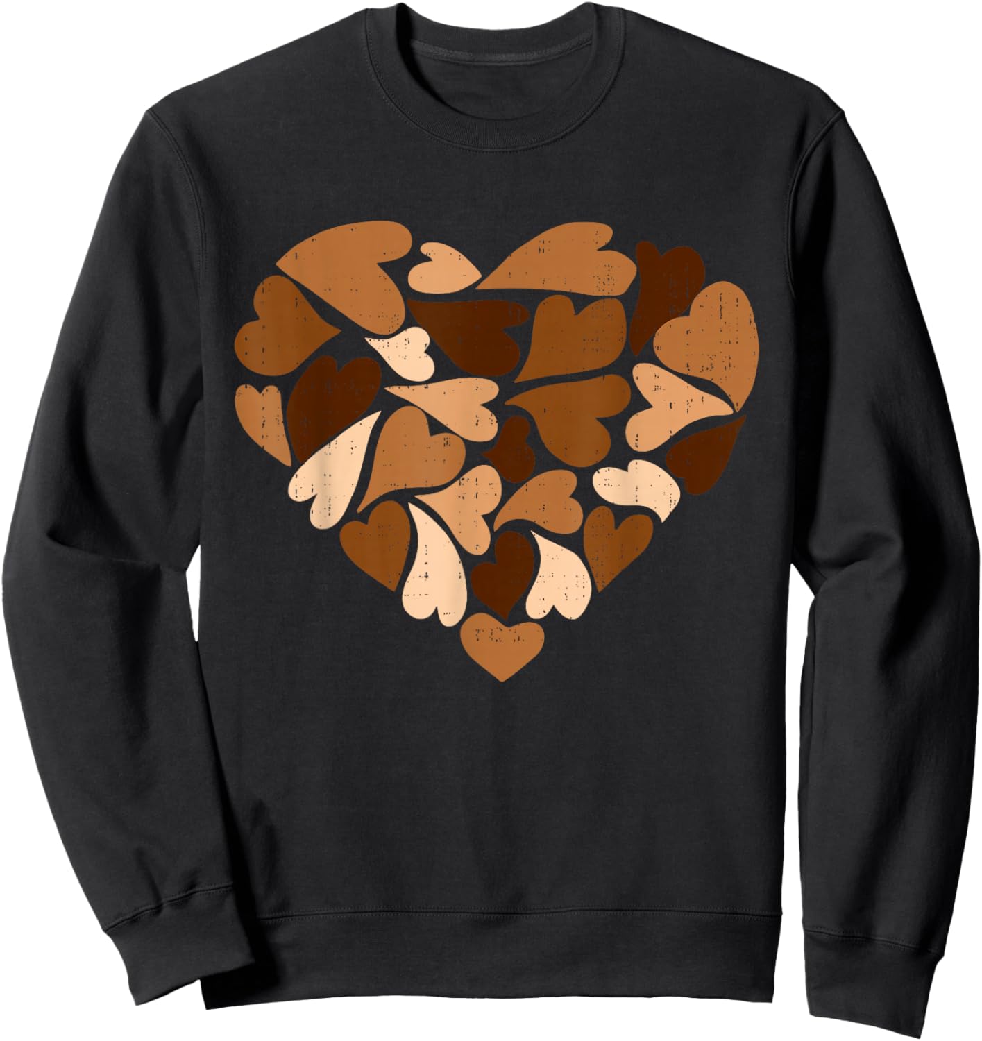 Black History Month Heart Melanin African Girls Kids Sweatshirt - Sweatshirt | Black