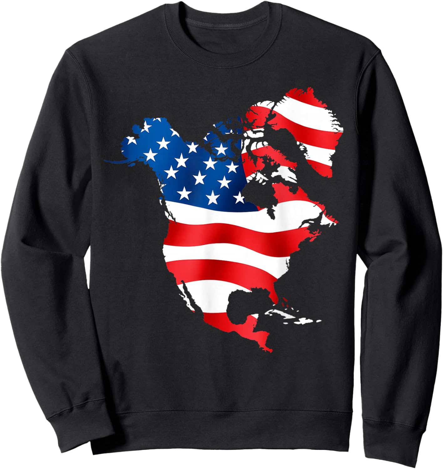 It’s Our Continent Us Map Patriotic Sweatshirt - Sweatshirt | Black