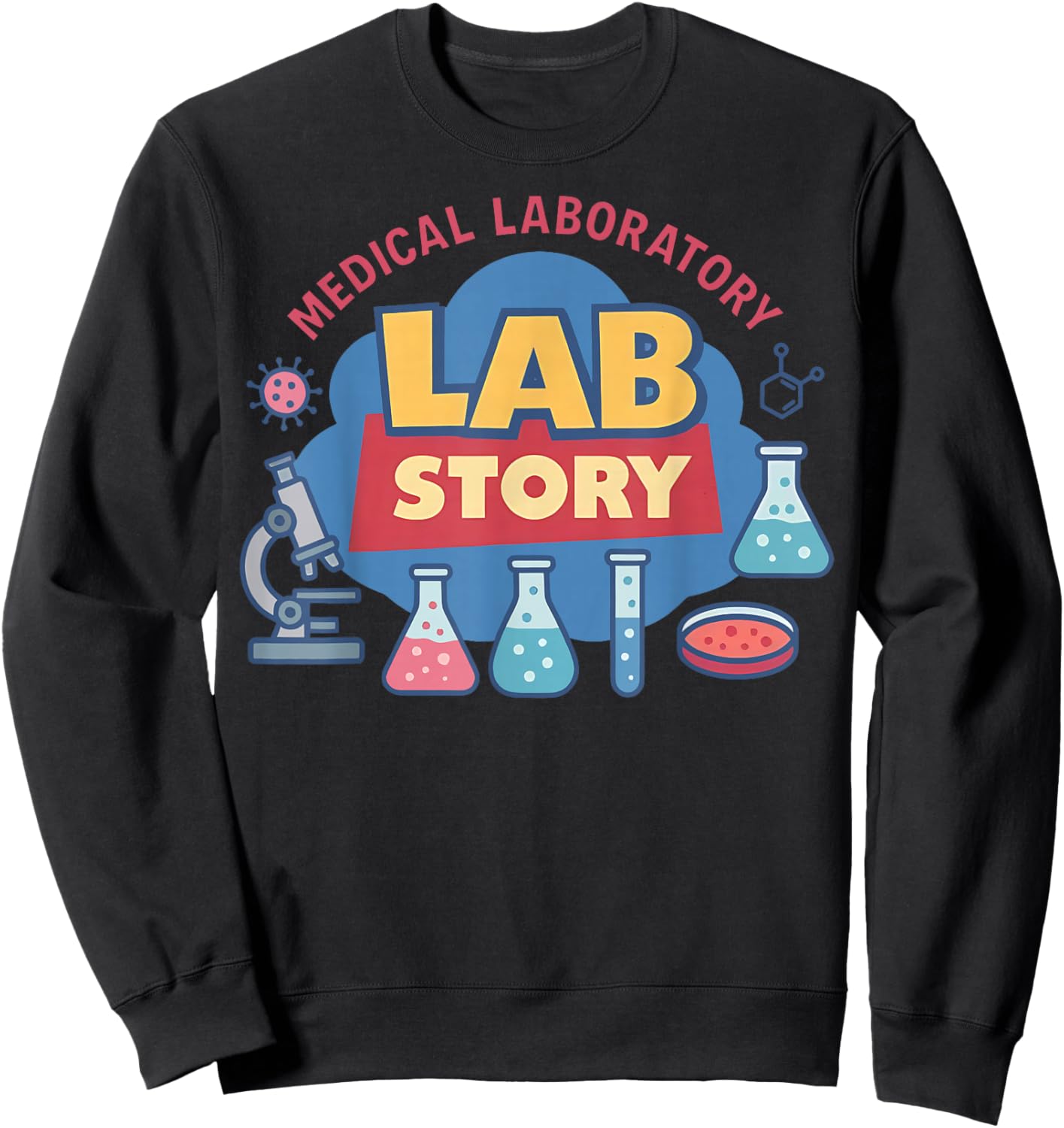 Lab Story Lab Week 2026 Medical Laboratory Technician Team Sweatshirt - Sweatshirt | Black