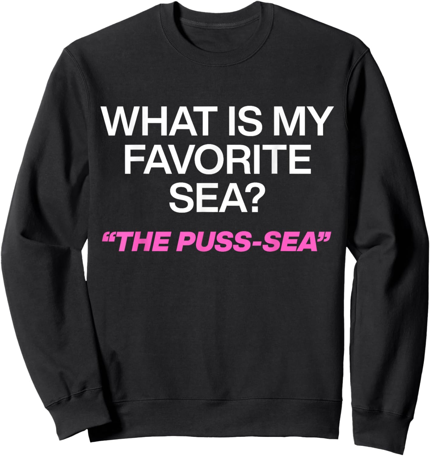 What is My Favorite Sea The Puss-Sea Sweatshirt - Sweatshirt | Black