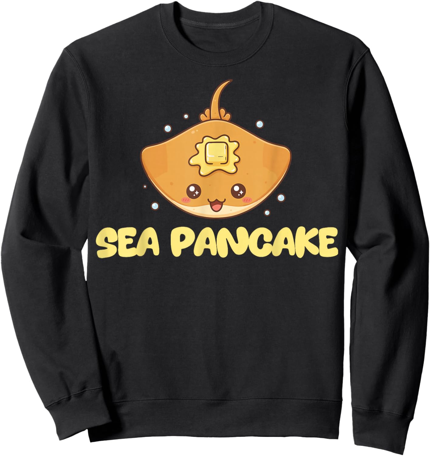 Sea Pancake Stingray Mantaray Cute Sweatshirt - Sweatshirt | Black