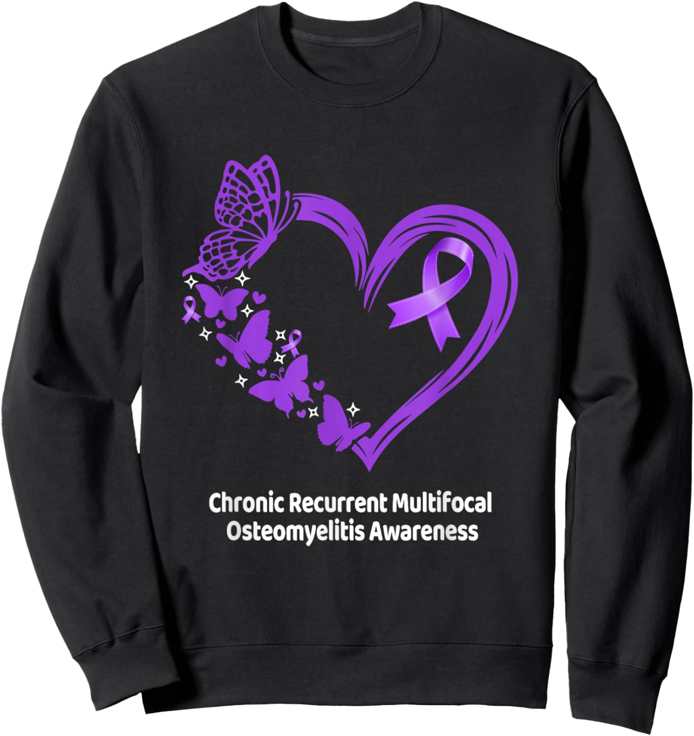 CRMO Awareness Chronic Recurrent Multifocal Osteomyelitis Sweatshirt - Sweatshirt | Black
