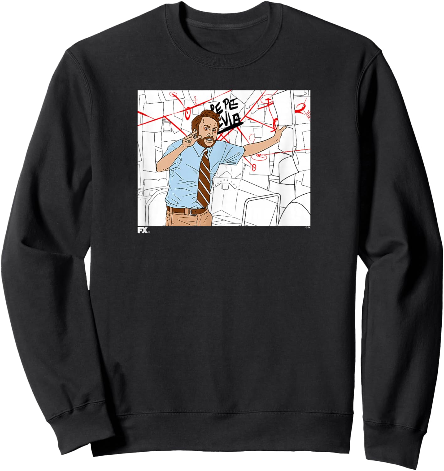 It's Always Sunny Charlie Board Pepe Silvia Conspiracy Meme Sweatshirt - Sweatshirt | Black