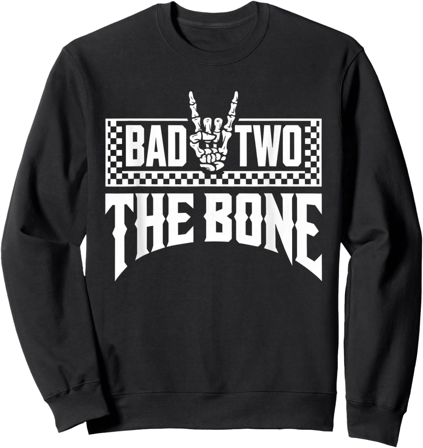 Bad Two The Bone Birthday 2 Years Old Kids Bday Party Sweatshirt - Sweatshirt | Black
