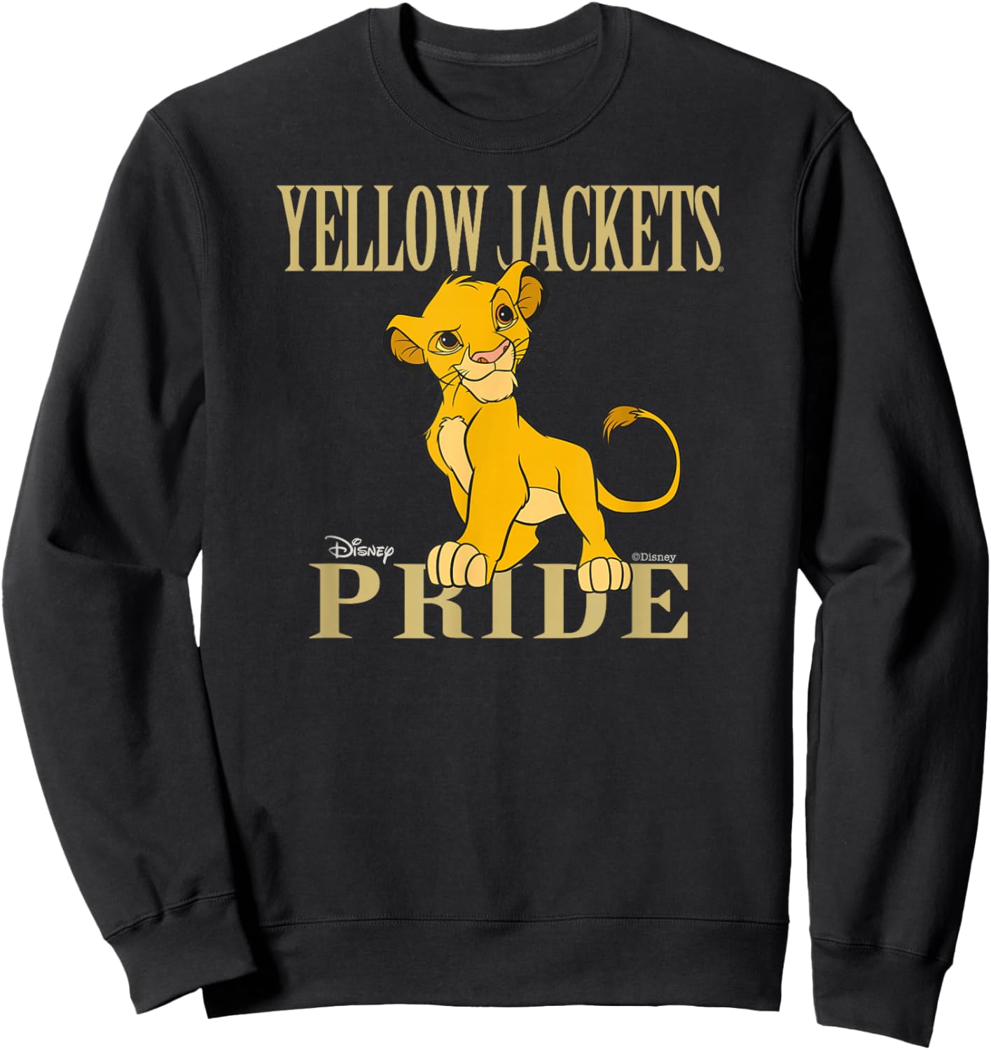 Georgia Tech Yellow Jackets Lion King Simba Navy Sweatshirt - Sweatshirt | Black