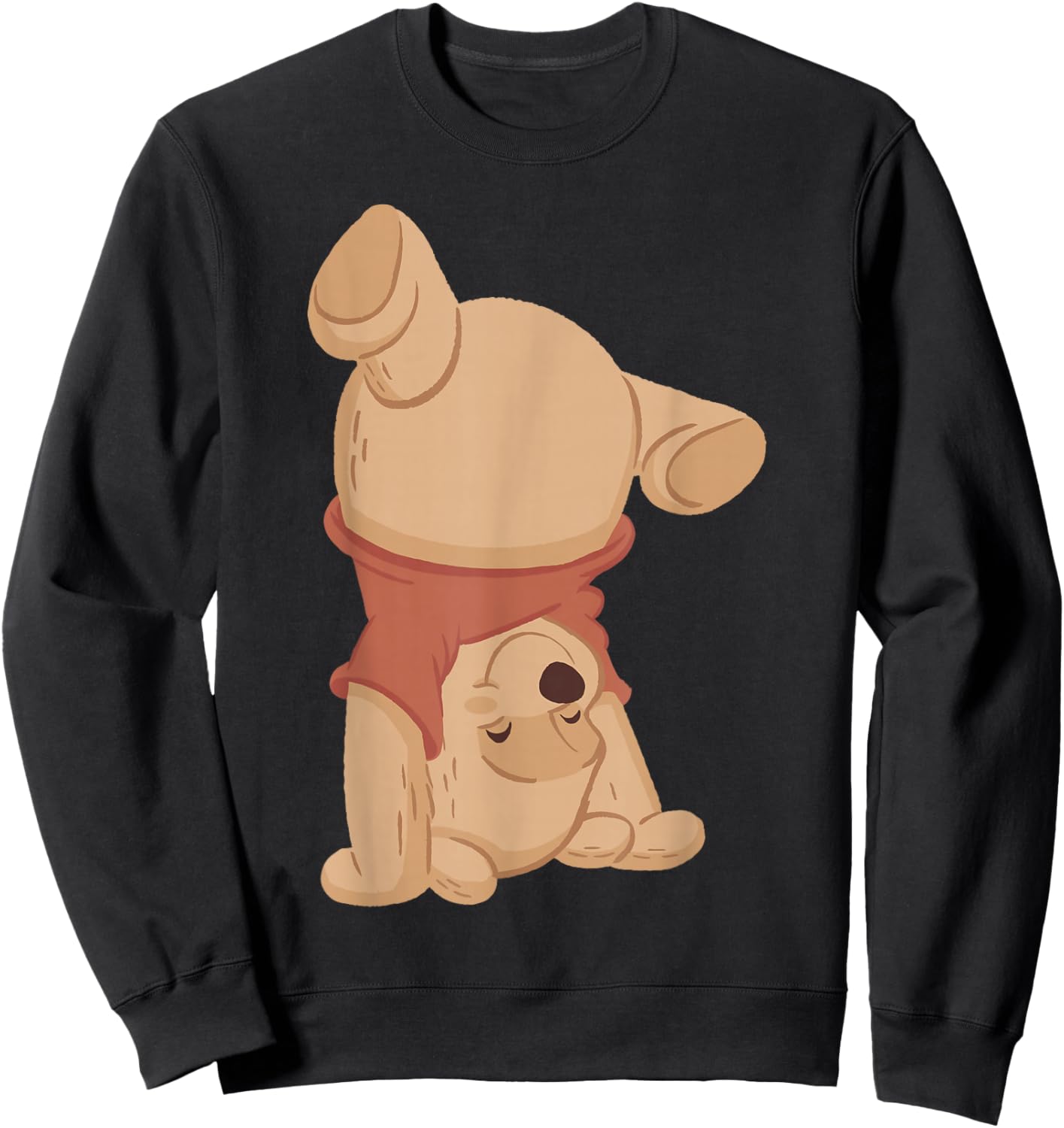 Disney Winnie The Pooh Playing Pooh Bear Doing A Hand Stand Sweatshirt - Sweatshirt | Black