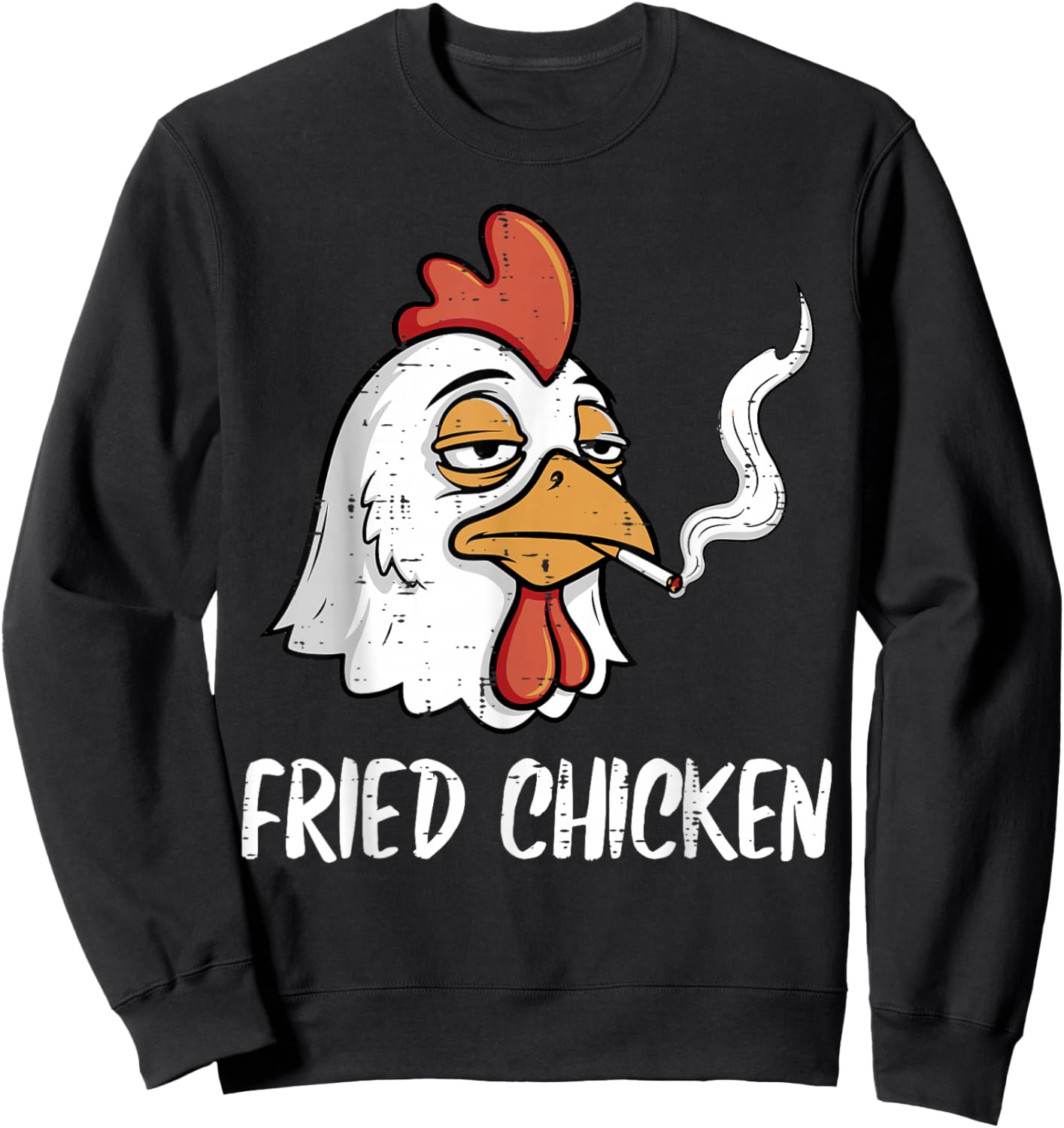 Fried Chicken Funny Pun Adult Joke Humor Men Women Sweatshirt - Sweatshirt | Black