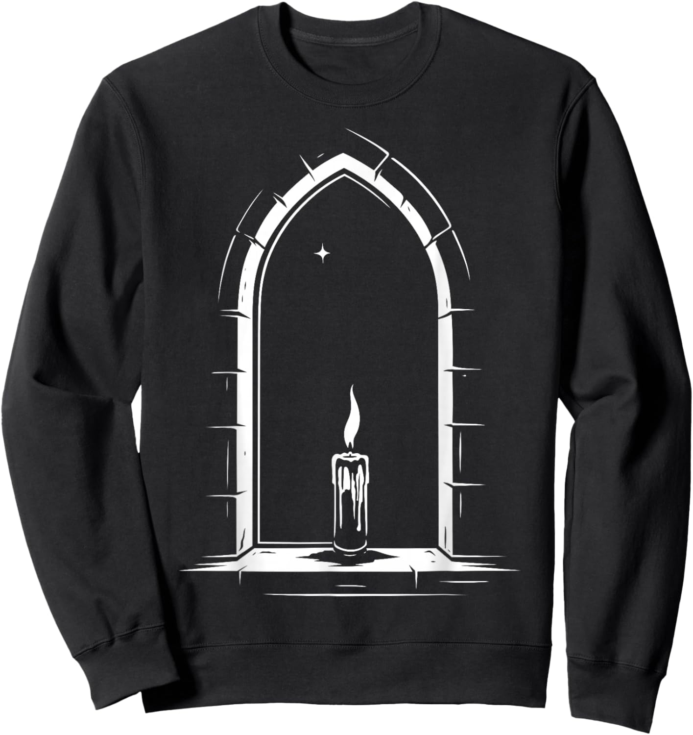 Imbolc Candle Symbol Seasonal Light Motif Pagan Festival Sweatshirt - Sweatshirt | Black