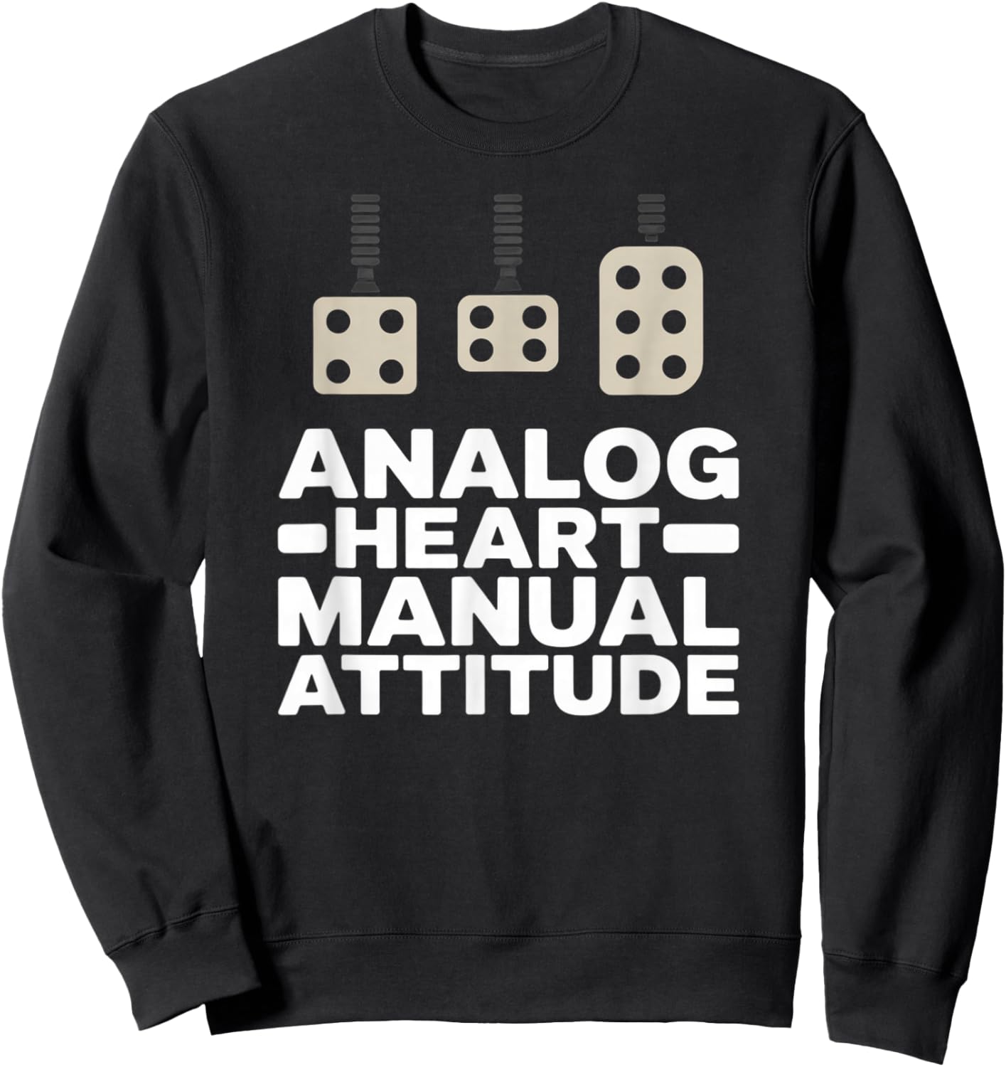 Analog Heart Manual Attitude Stick Shift Driver Sweatshirt - Sweatshirt | Black