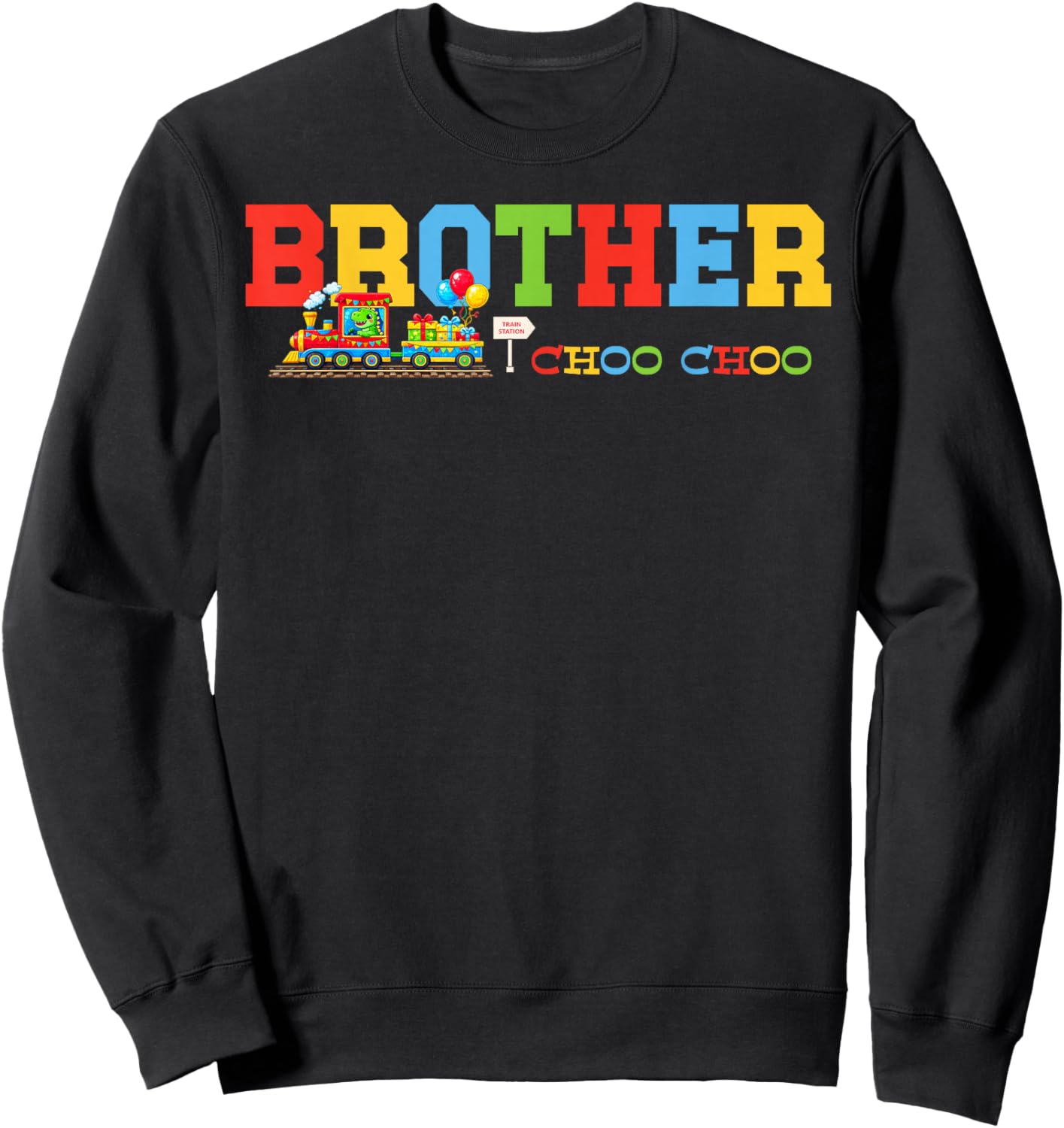 Train Birthday Brother Sweatshirt - Sweatshirt | Black