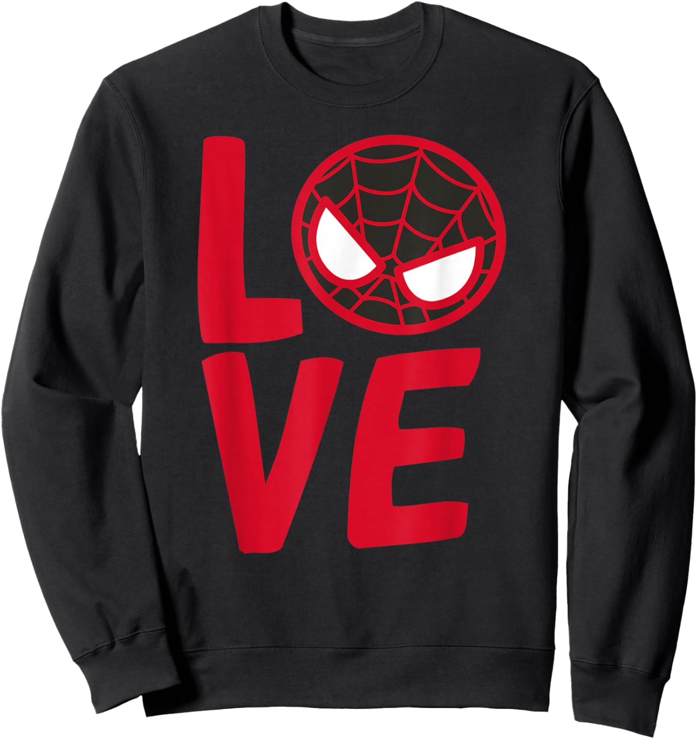 Marvel Kawaii Valentine's Day Miles Morales Spidey Love Sweatshirt - Sweatshirt | Black