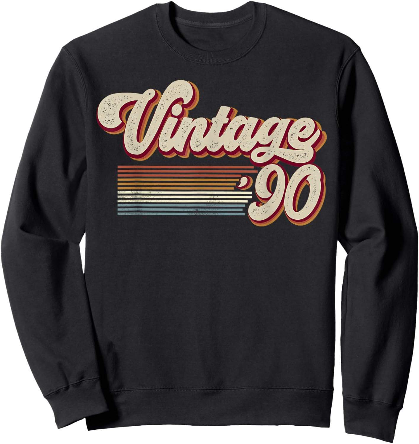 Vintage 1990 Retro Sunset Classic 36-Year-Old 36th Birthday Sweatshirt - Sweatshirt | Black