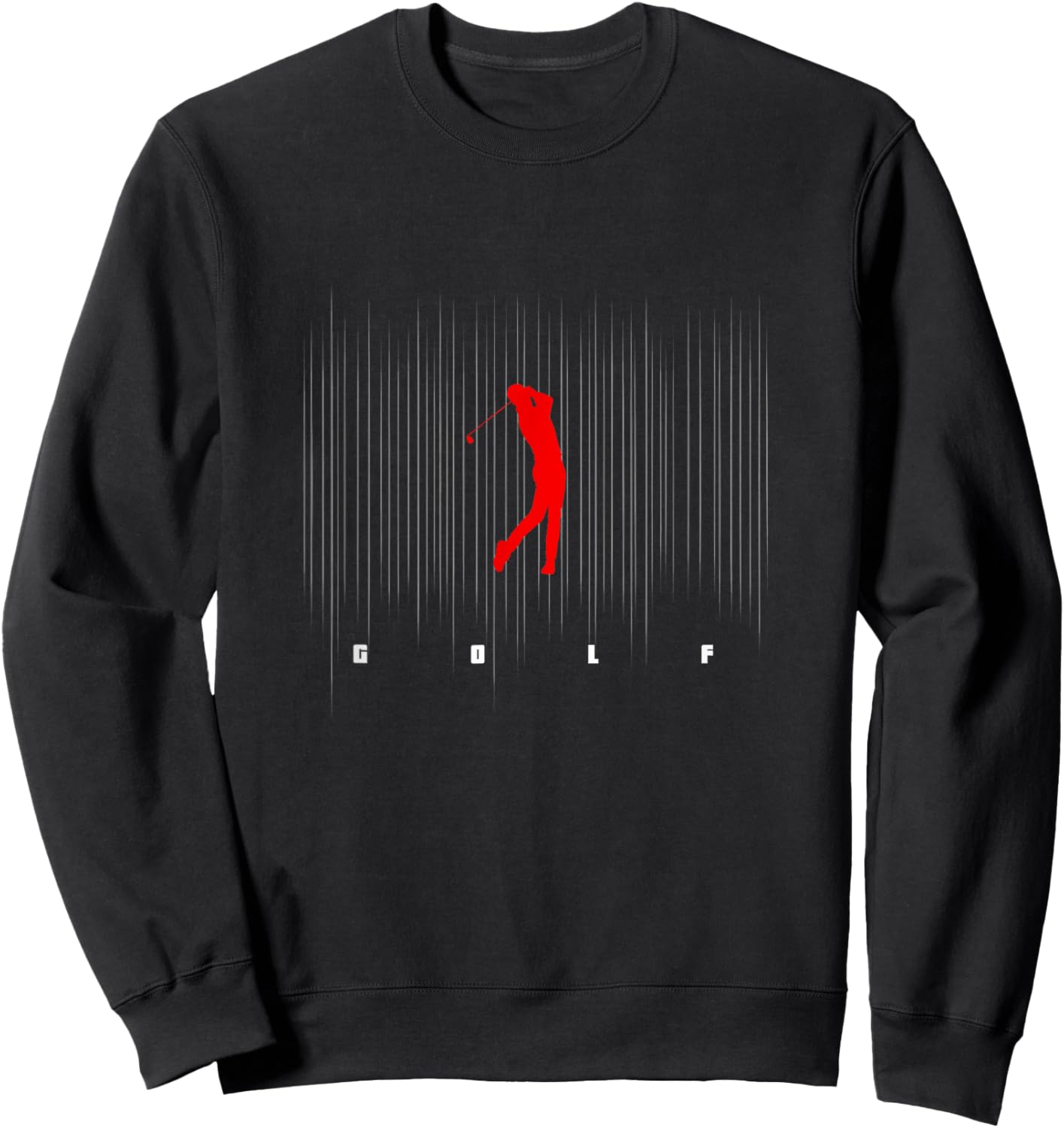 Golf Logo Motif Golfing Sweatshirt - Sweatshirt | Black