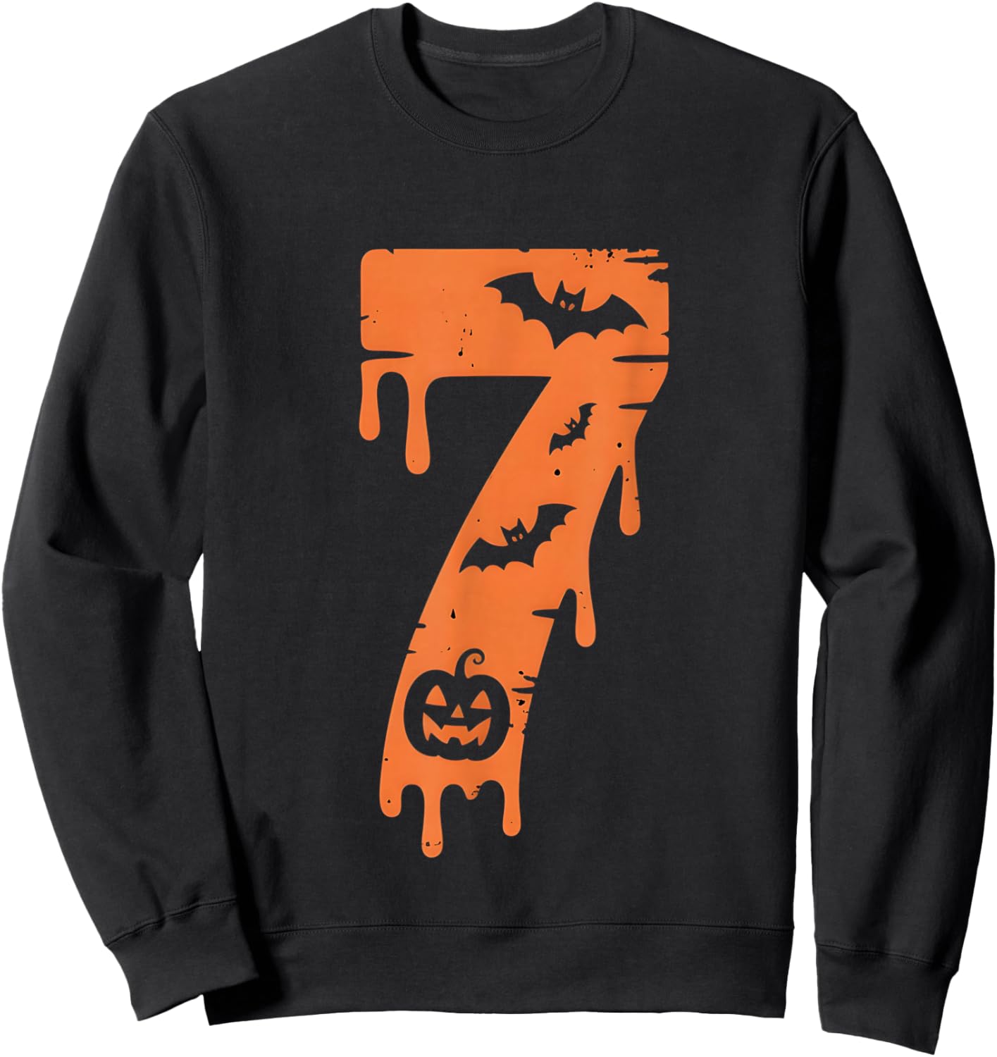 7 Number Meme 67 Six Seven Halloween Sweatshirt - Sweatshirt | Black