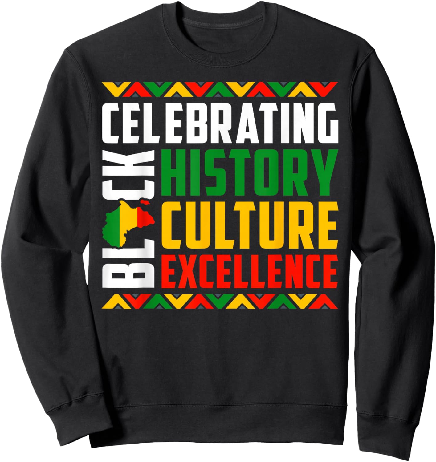 Celebrating Black History Month Afro African Men Women Kids Sweatshirt - Sweatshirt | Black