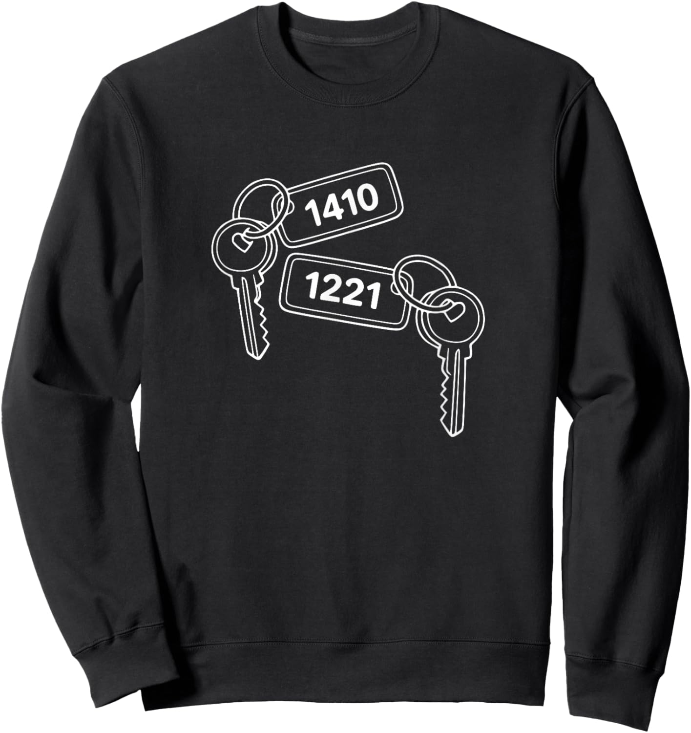 1410 1221 Heart Keys Sweatshirt - Sweatshirt | Black