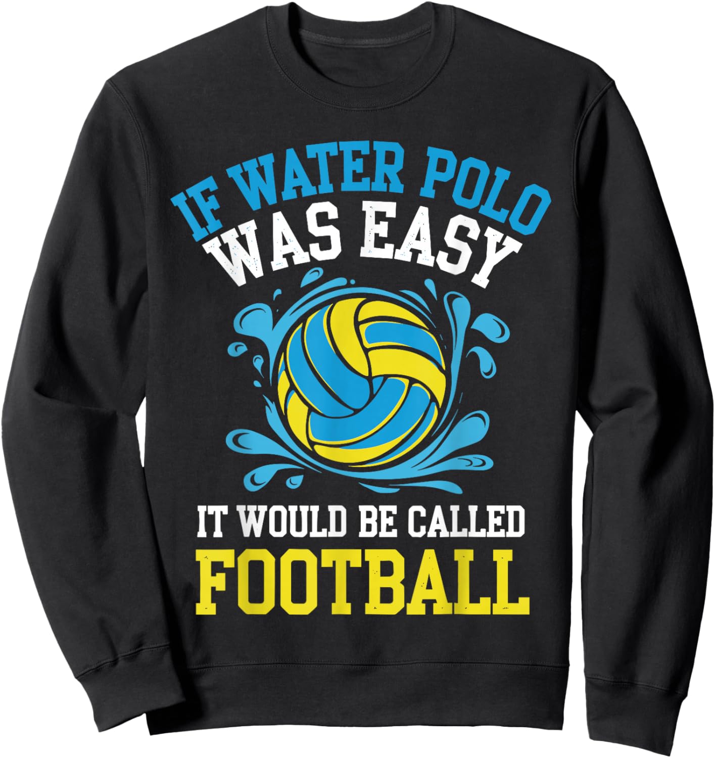 Water Polo Art Women Water Polo Player Waterpolo Sweatshirt - Sweatshirt | Black