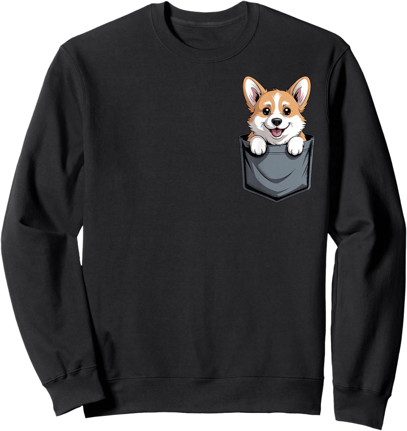 Funny Corgi Design Women Welsh Corgi Dog Lover Sweatshirt - Sweatshirt | Black
