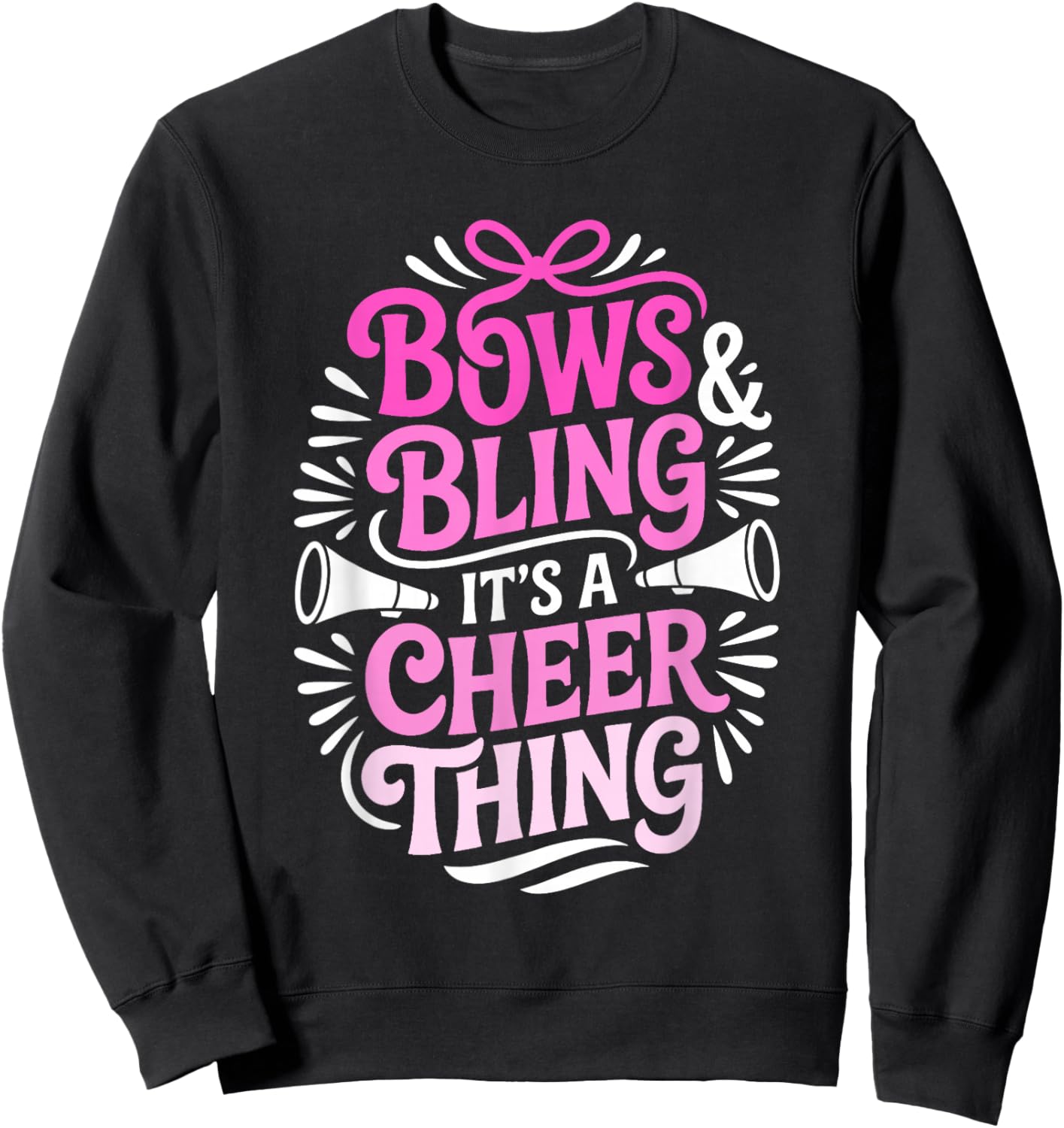 Bows & Bling It's A Cheer Thing Cheerleading Sweatshirt - Sweatshirt | Black