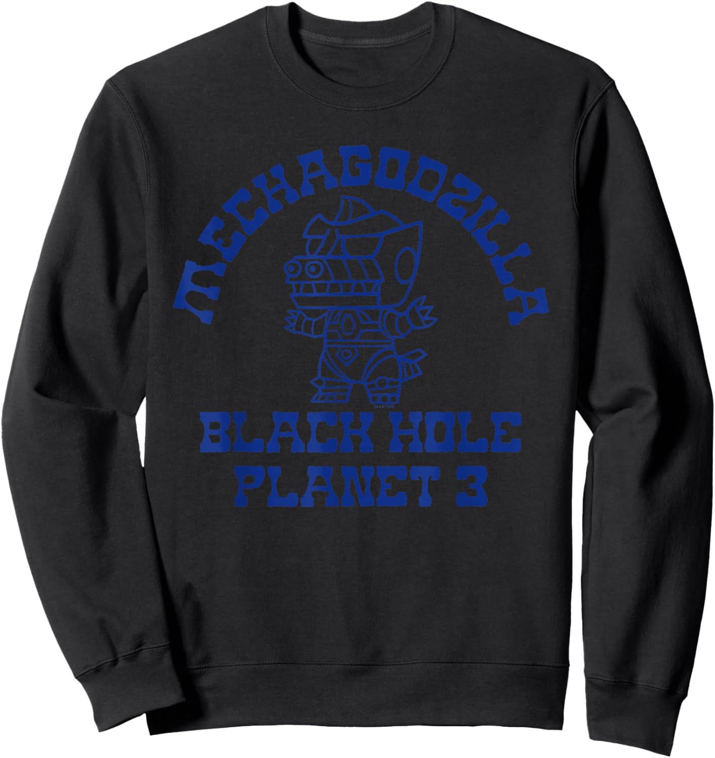 Godzilla Mechagodzilla Chibi Varsity Mascot Style Monster Sweatshirt - Sweatshirt | Black