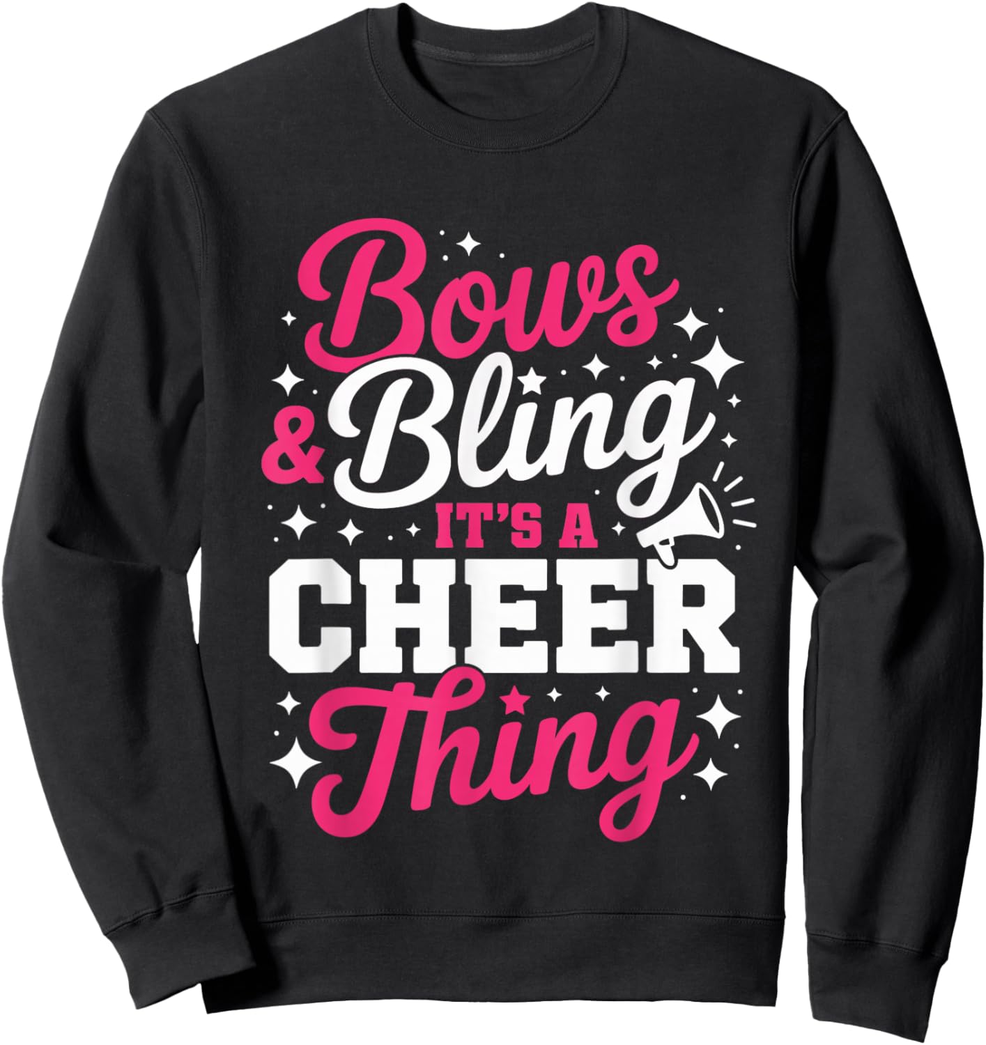 Bows & Bling It's A Cheer Thing Funny Cheerleading Sweatshirt - Sweatshirt | Black