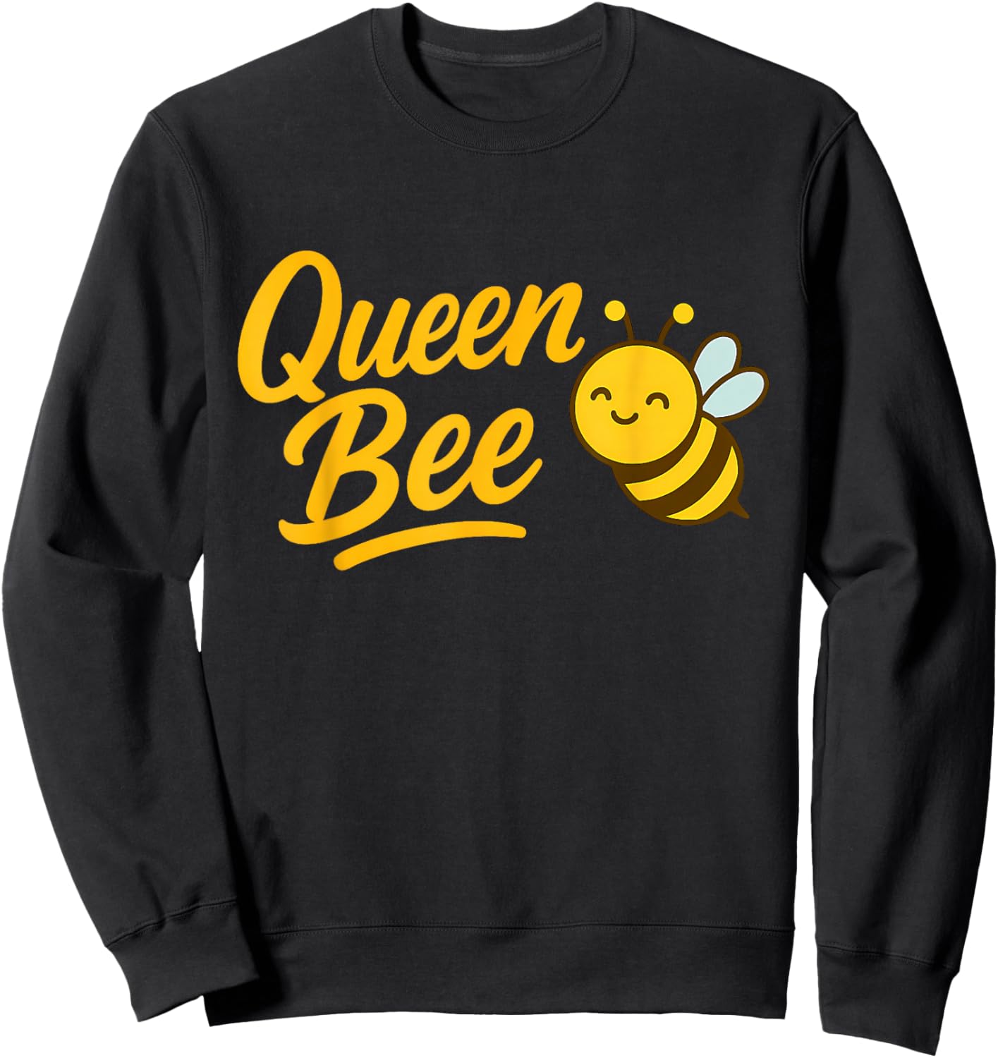 Queen Bee Cute Bumblebee Cartoon Bee Keeping Beehive Bees Sweatshirt - Sweatshirt | Black