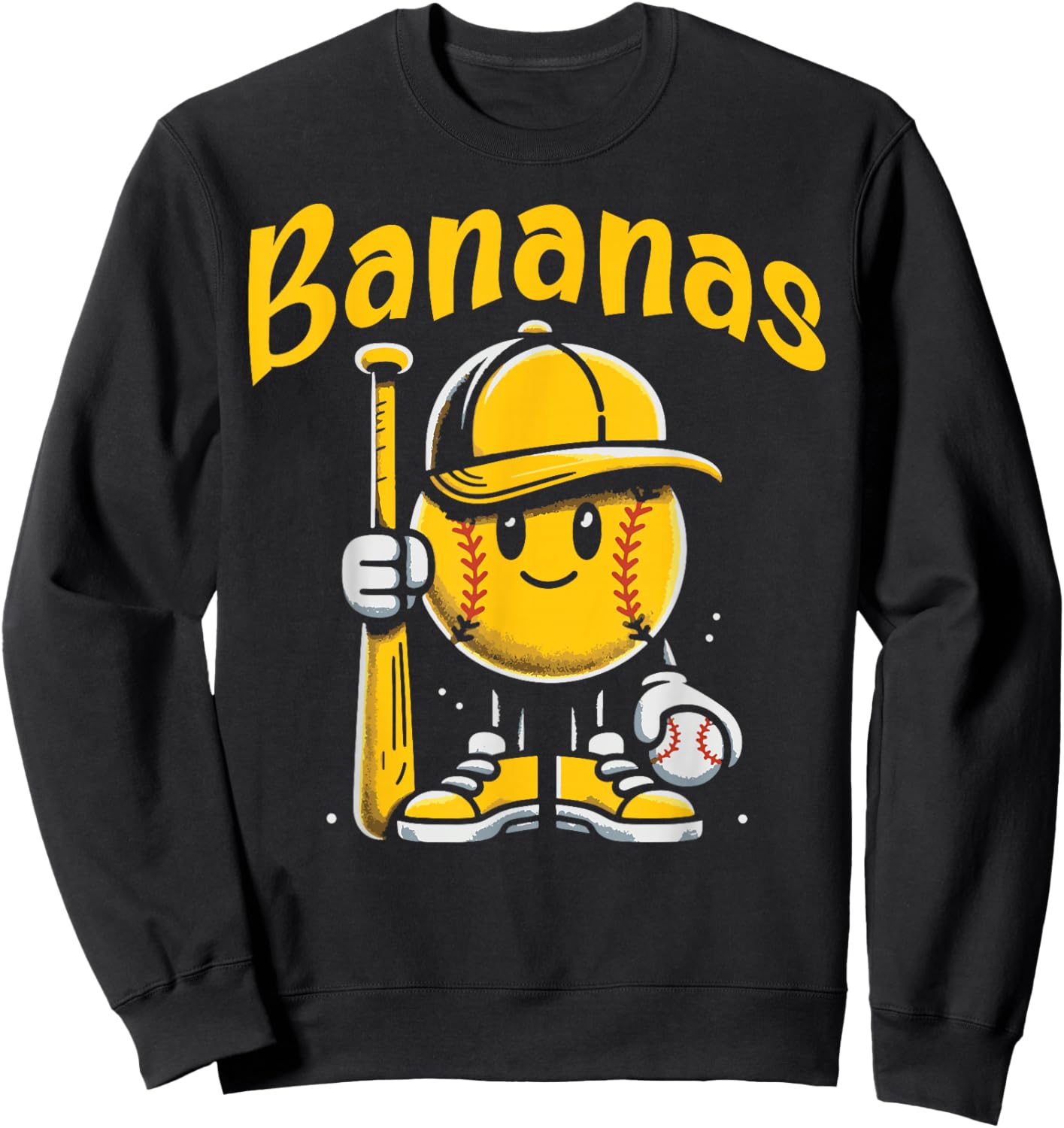 Banana Cute Men Women Kids Youth Boys Women Sweatshirt - Sweatshirt | Black