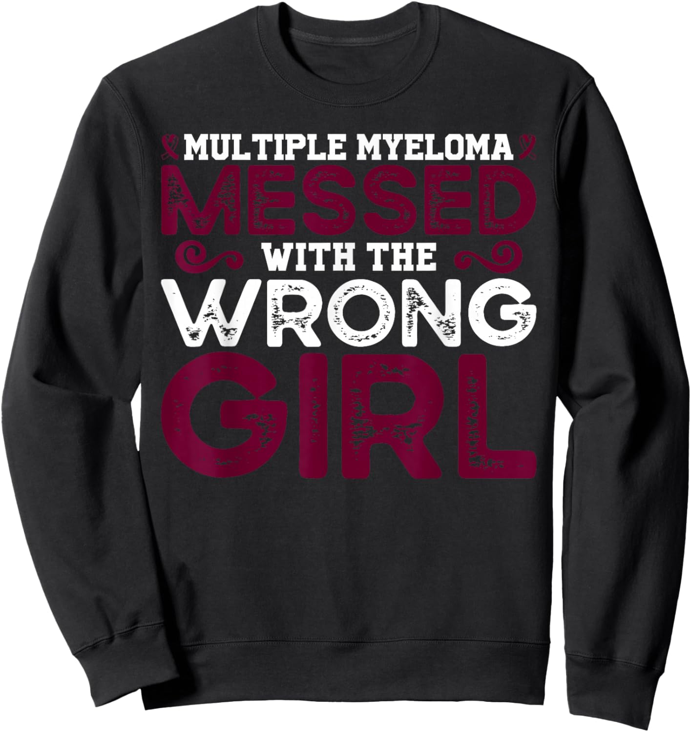 Multiple Myeloma Warrior Girl Sweatshirt - Sweatshirt | Black