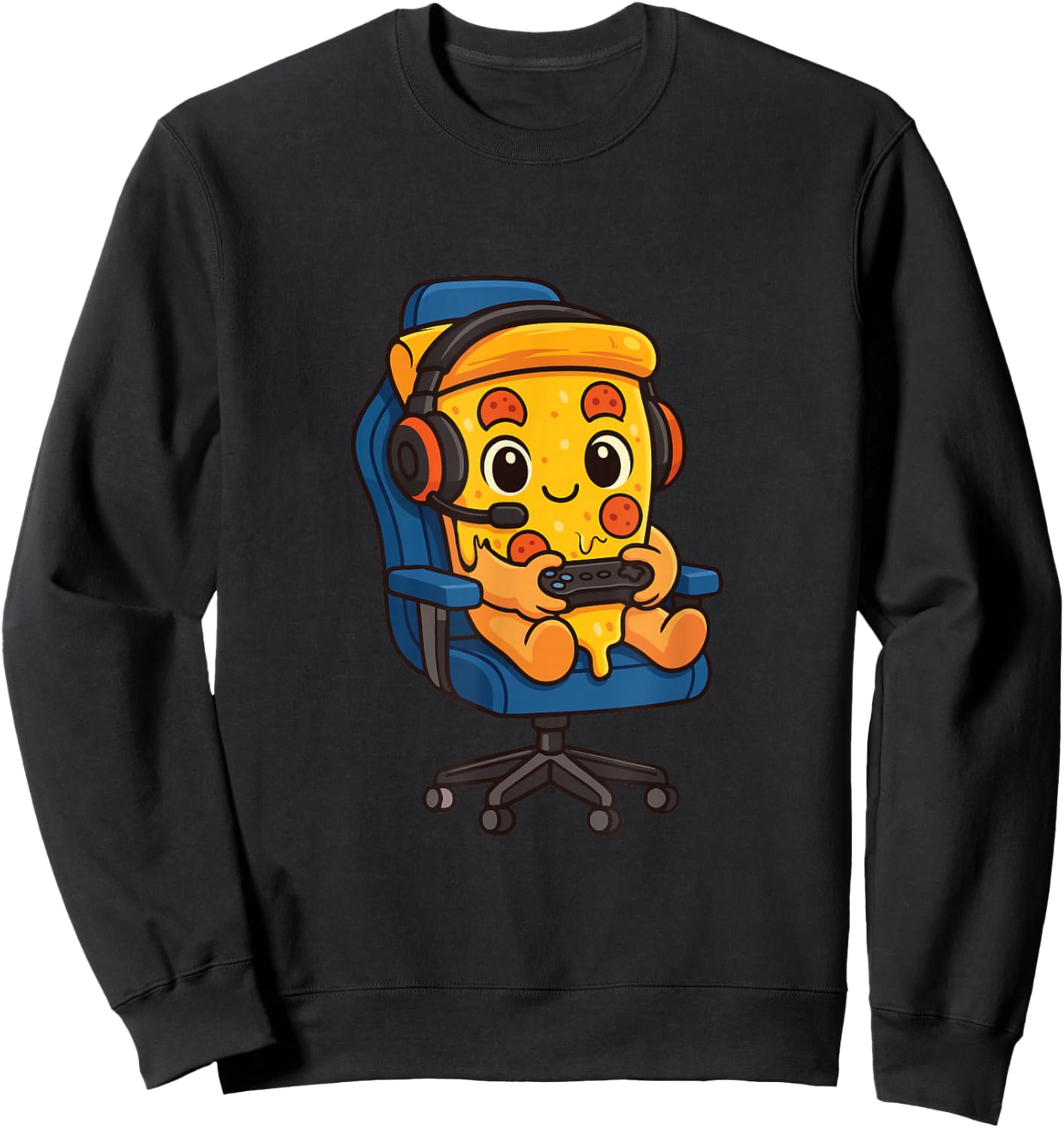 Gamer Pizza - Food Lover Pizza Baker Italian Food Sweatshirt - Sweatshirt | Black