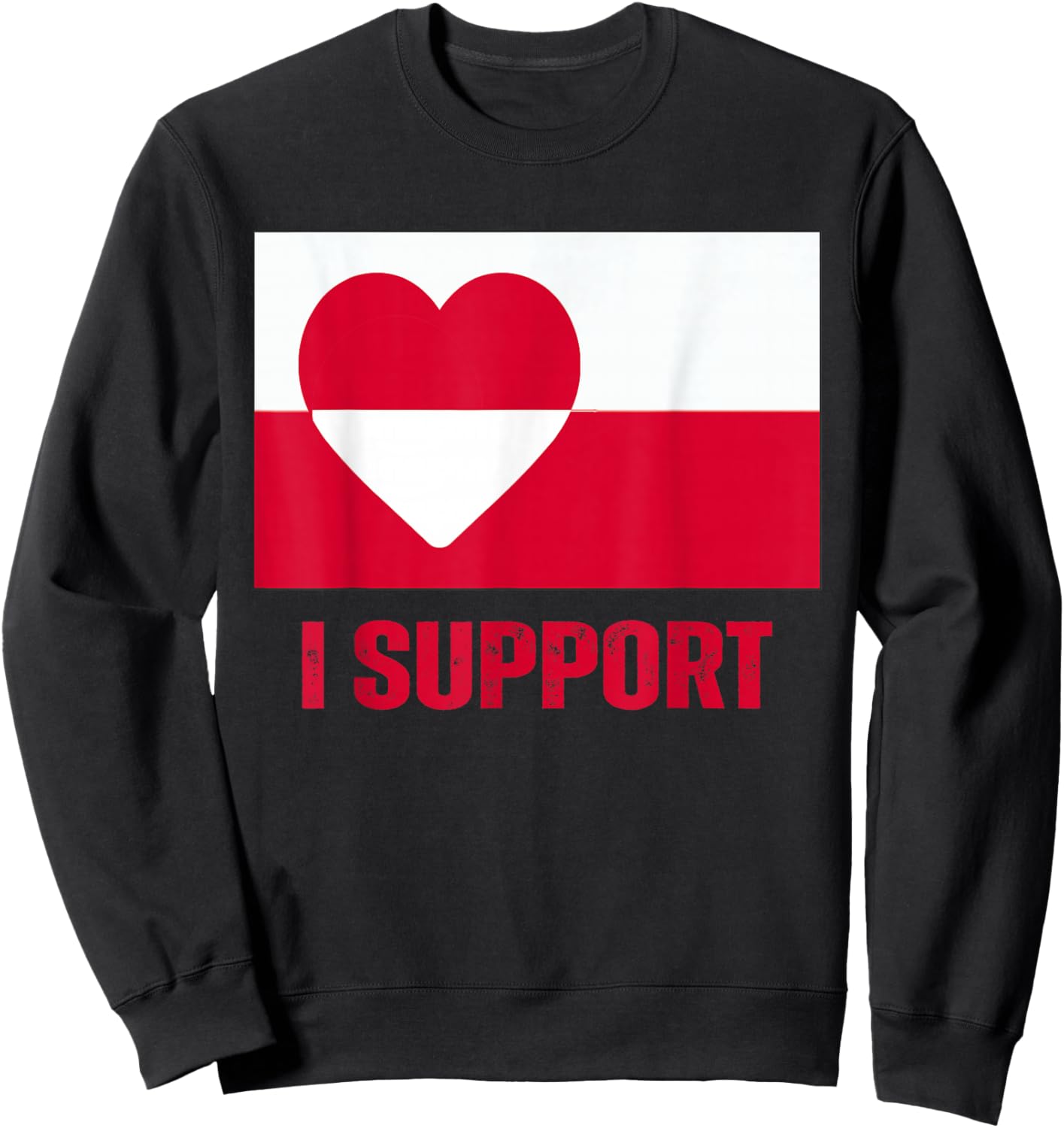 Denmark Greenland Flag is Not for Sale Support Danish Design Sweatshirt - Sweatshirt | Black
