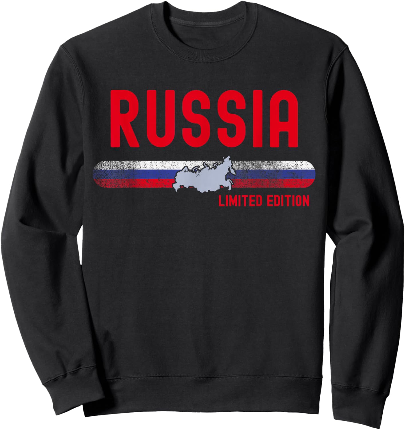 Russia Flag | Men Women Kids | Patriotic Russian Sweatshirt - Sweatshirt | Black