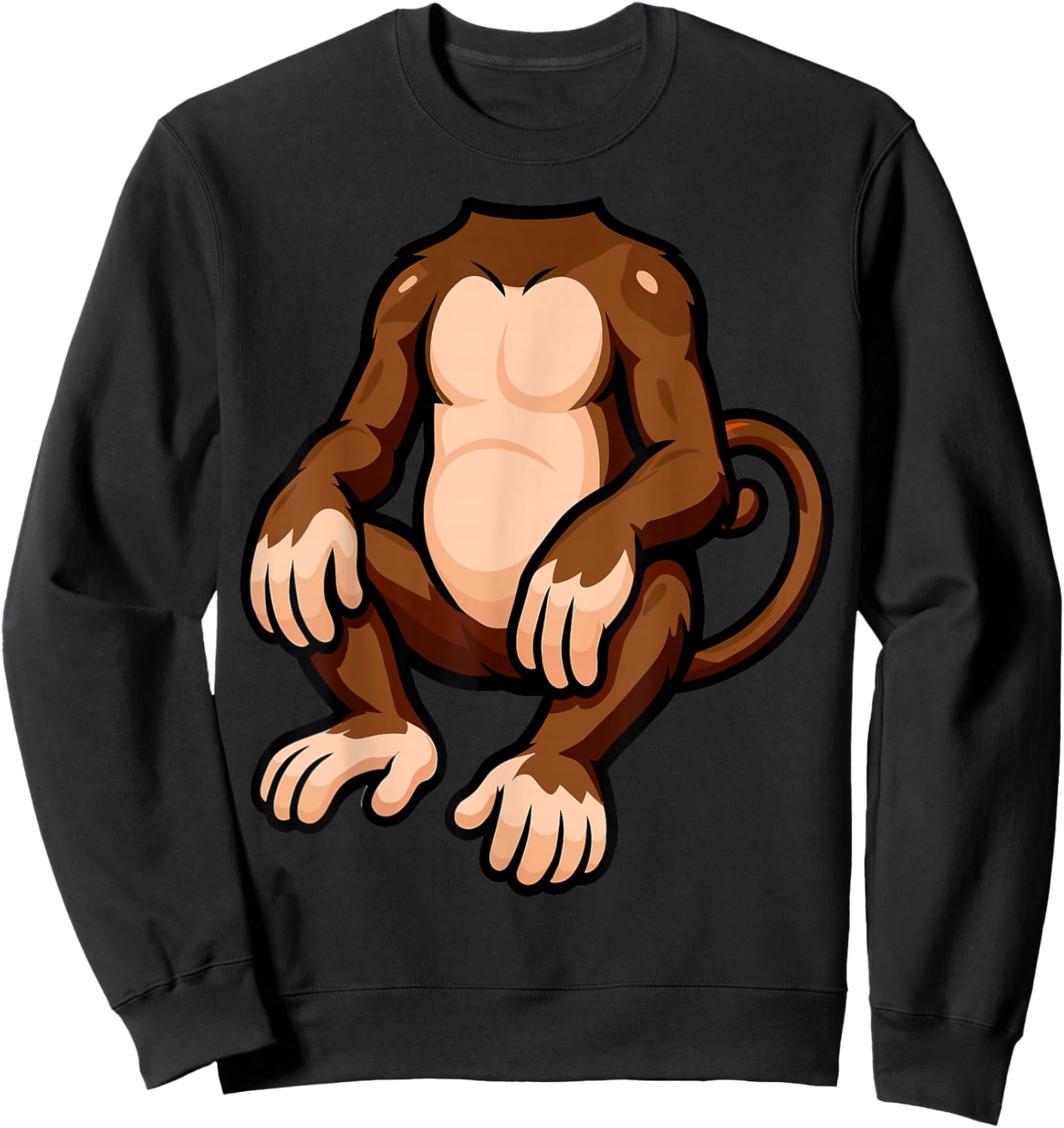 Monkey Adult Kids Halloween Costume Sweatshirt - Sweatshirt | Black