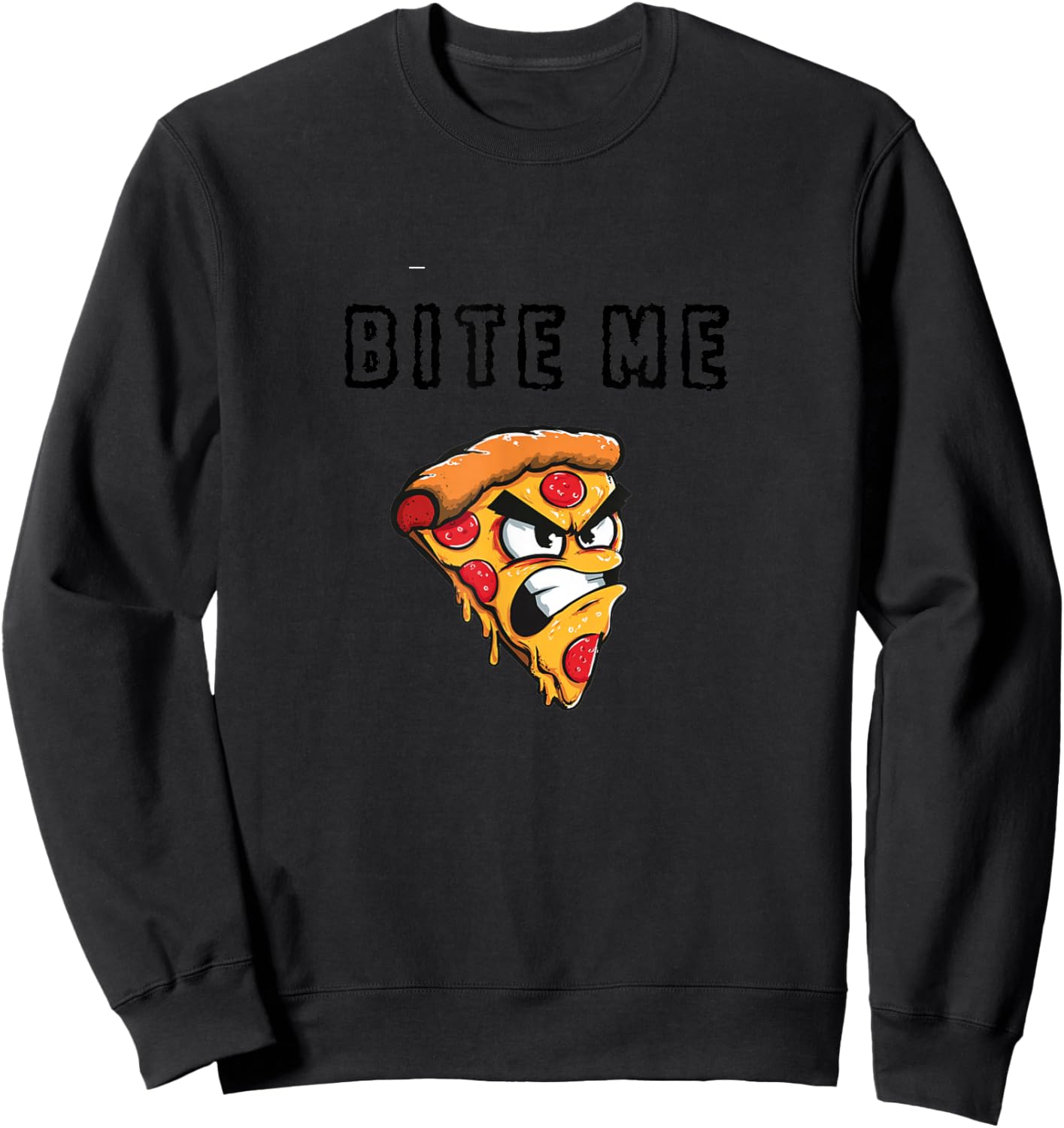 Bite Me Giorginos Pizza Sweatshirt - Sweatshirt | Black