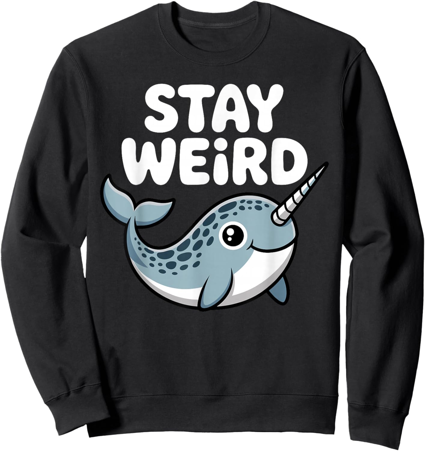 Cool Narwhal Art Women Kids Narwhal Costume Narwhal Sweatshirt - Sweatshirt | Black