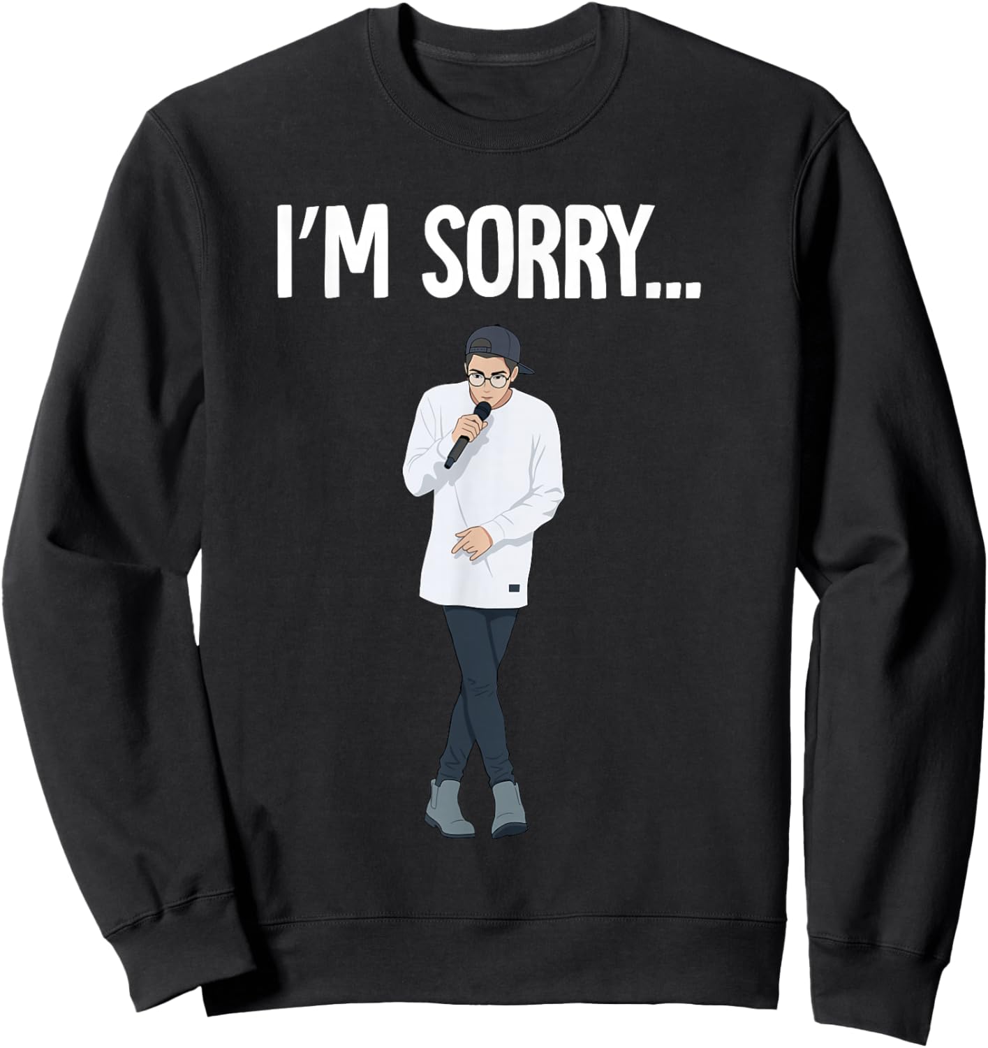 Sorry Guy Meme Trending Sweatshirt - Sweatshirt | Black