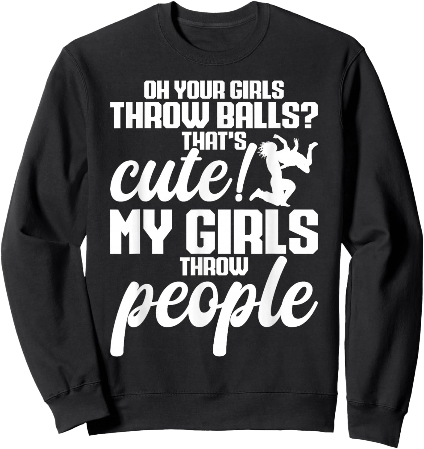 Girls Wrestling Training Women Girls Wrestling Coach Sweatshirt - Sweatshirt | Black