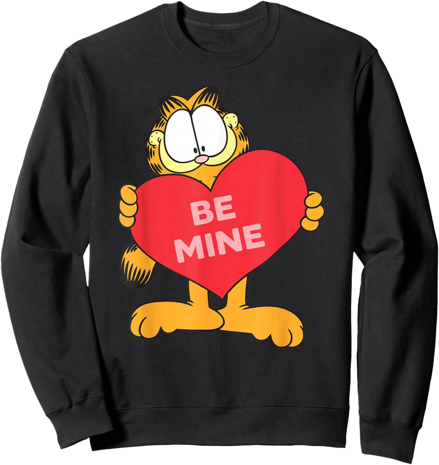 Garfield Valentine's Day Be Mine Romantic Poster Sweatshirt - Sweatshirt | Black
