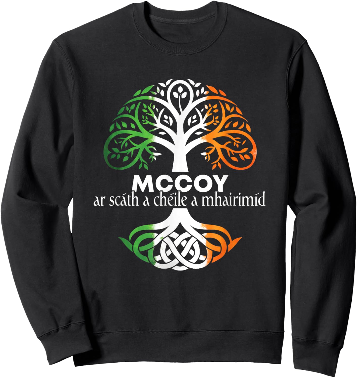 McCoy Irish Family Name Celtic Irish Roots Sweatshirt - Sweatshirt | Black