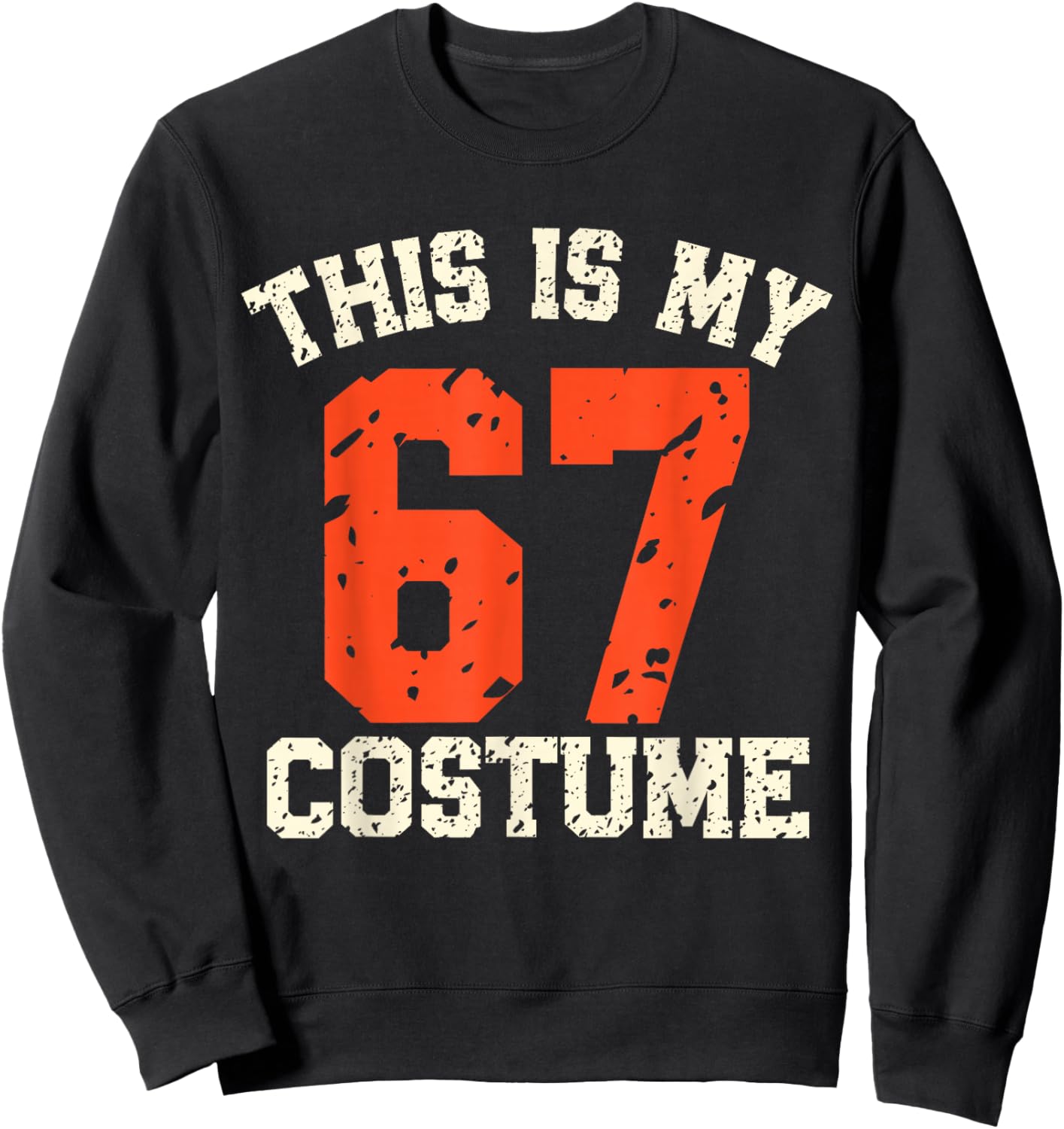 This is My Halloween 67 Costume Funny Meme Boys Kids Sweatshirt - Sweatshirt | Black