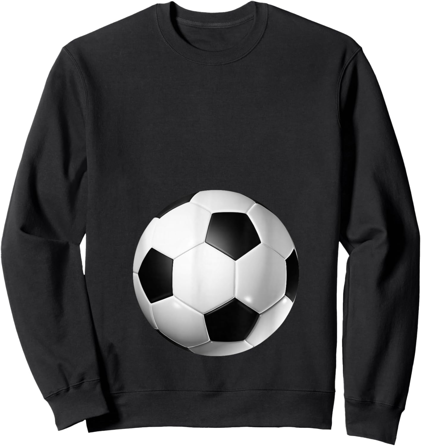 Soccer Baby Bump Pregnancy Sweatshirt - Sweatshirt | Black