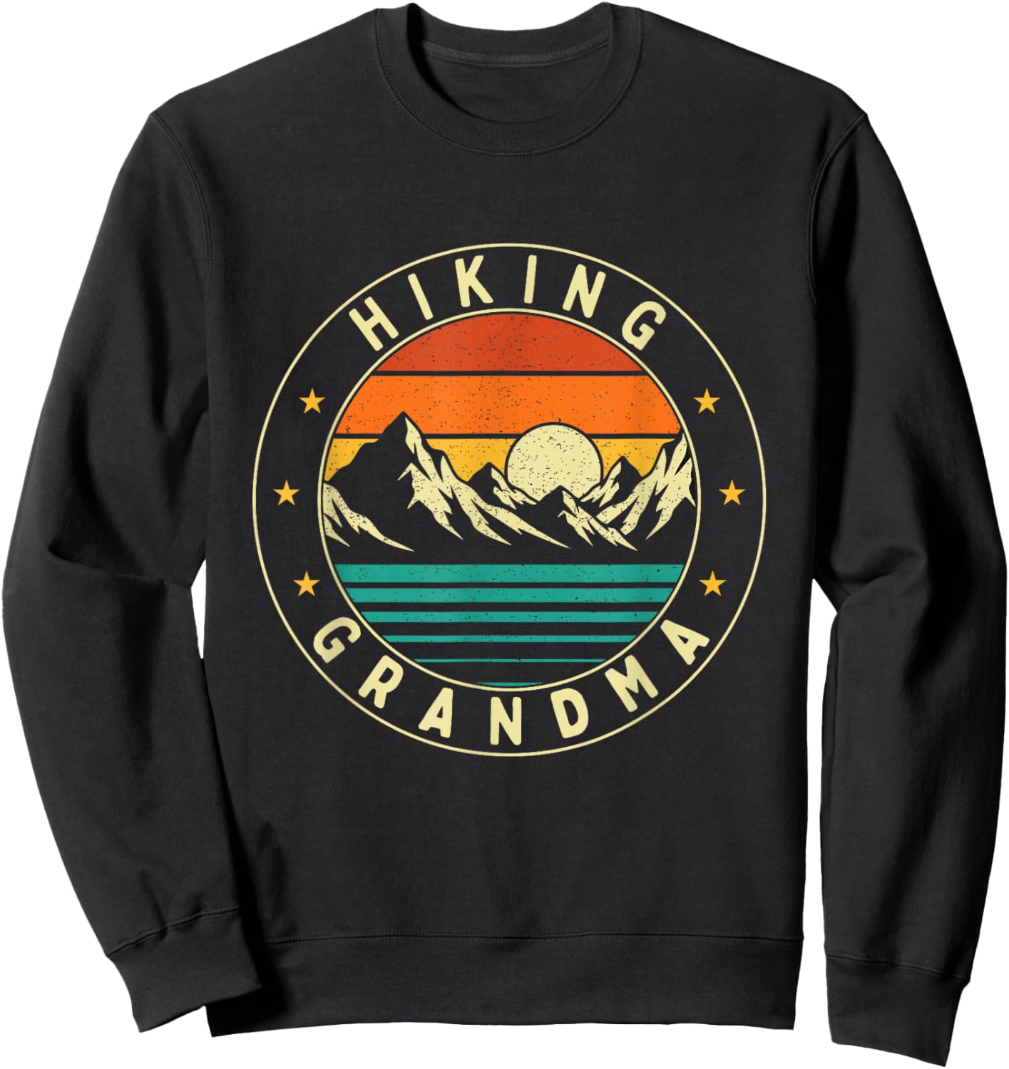 Hiking Grandma - Hiker Trekker Hiking Outdoor Lover Sweatshirt - Sweatshirt | Black