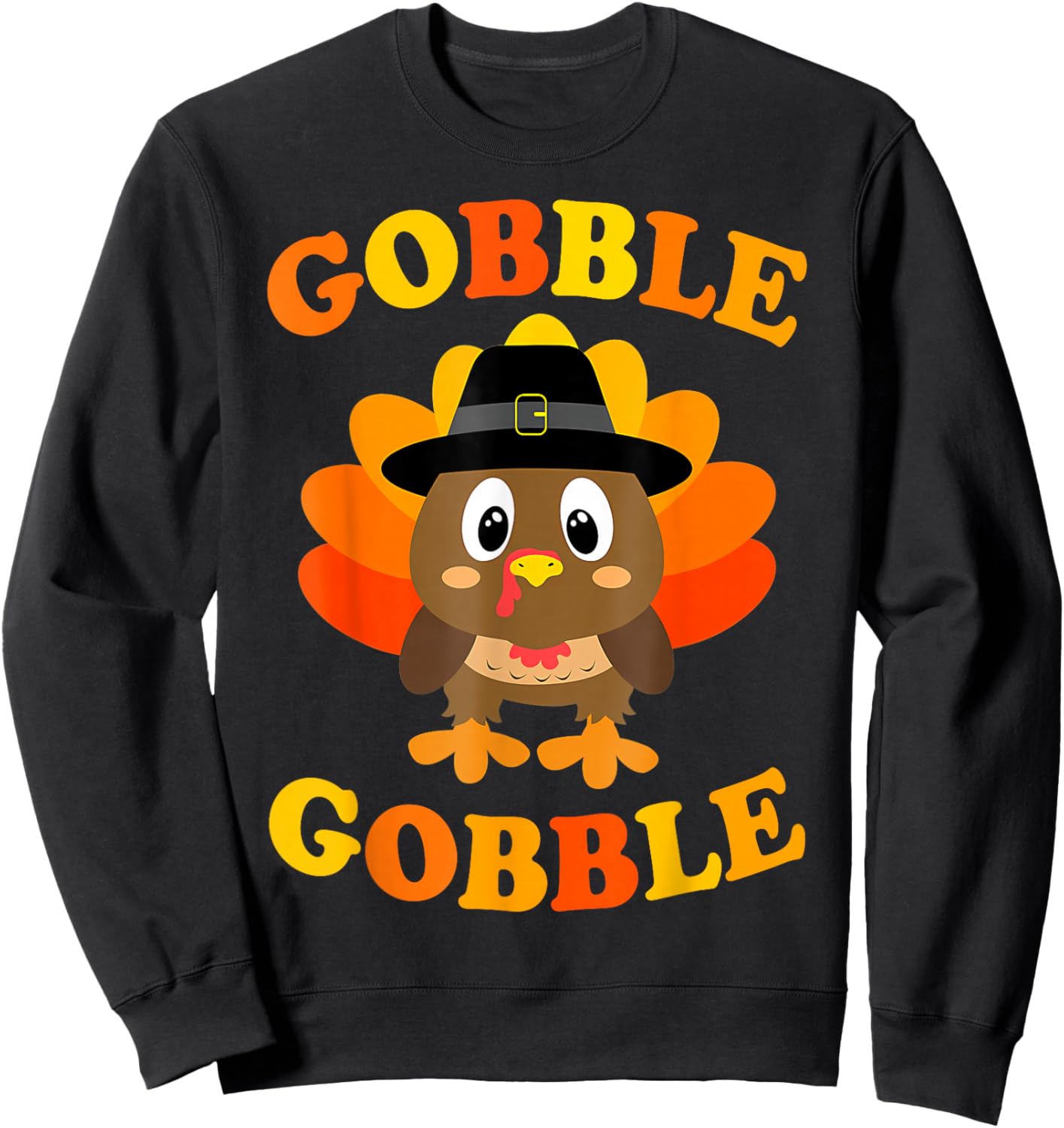 Funny Thanksgiving Gobble Turkey Family Matching Men Women Sweatshirt - Sweatshirt | Black