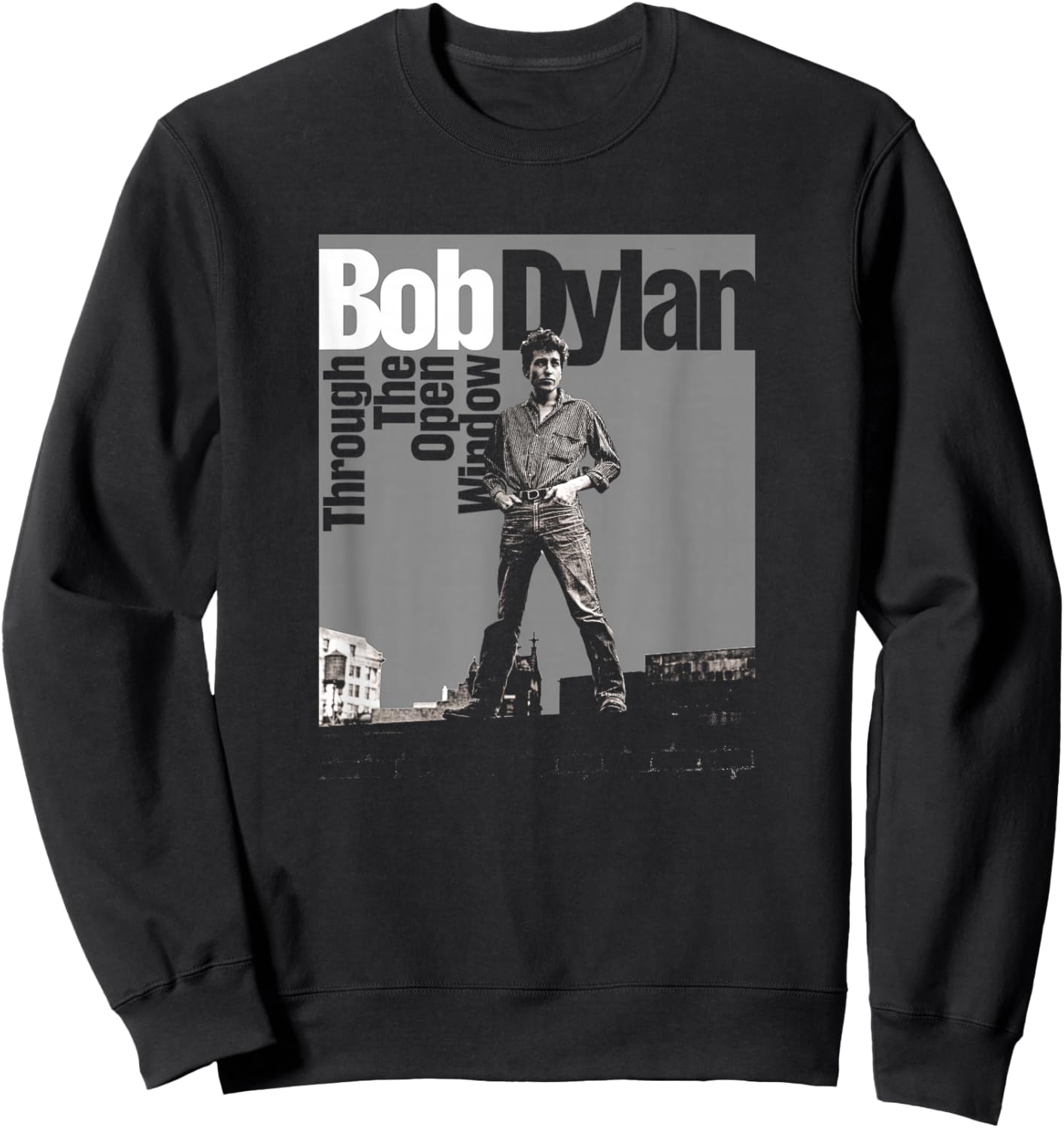 Official Bob Dylan Exclusive Through The Open Window Sweatshirt - Sweatshirt | Black