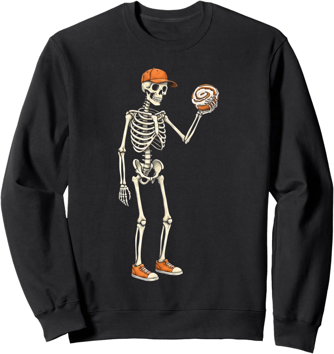 Honey Bun Skeleton Halloween Funny Boys Kids Sweatshirt - Sweatshirt | Black